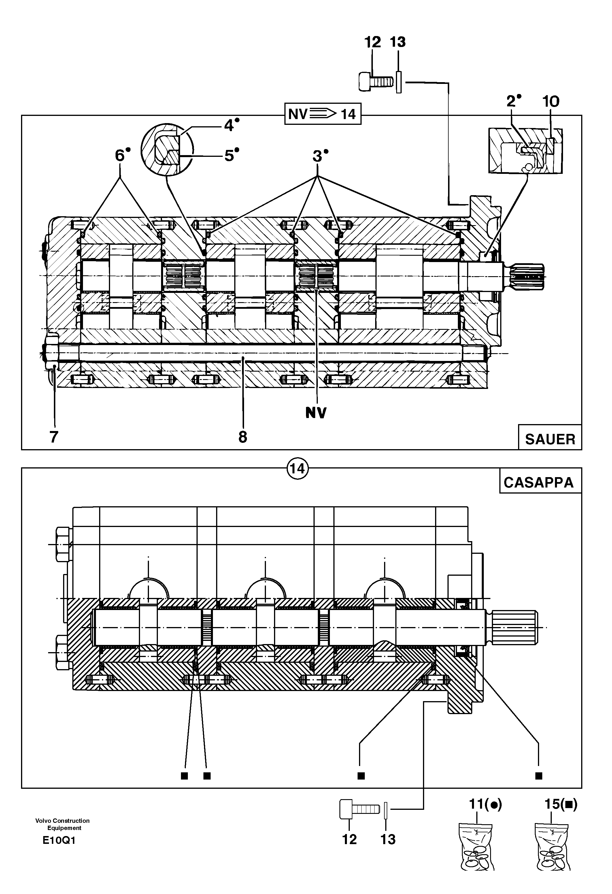 Hydraulic pump — volvo parts diagram