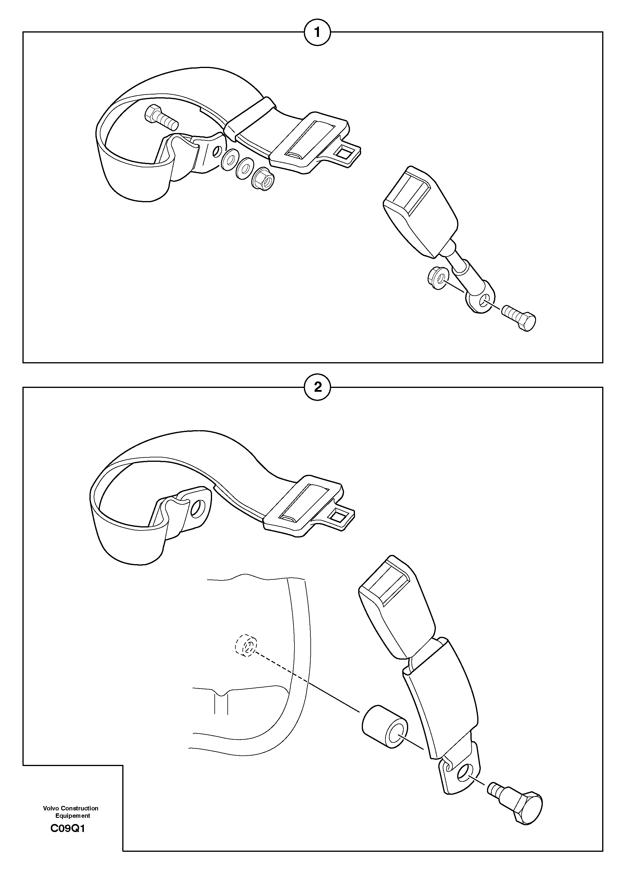 Safety belt — volvo parts diagram