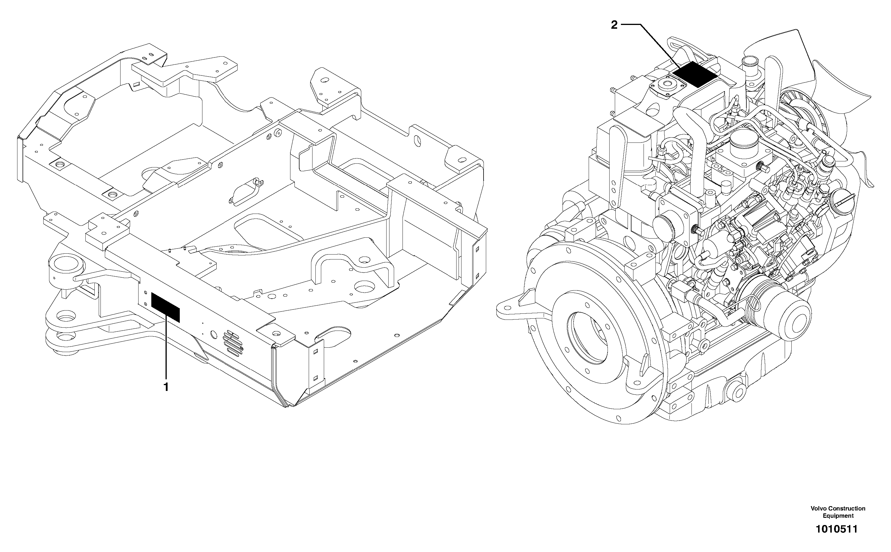 Product sign plate — volvo parts diagram
