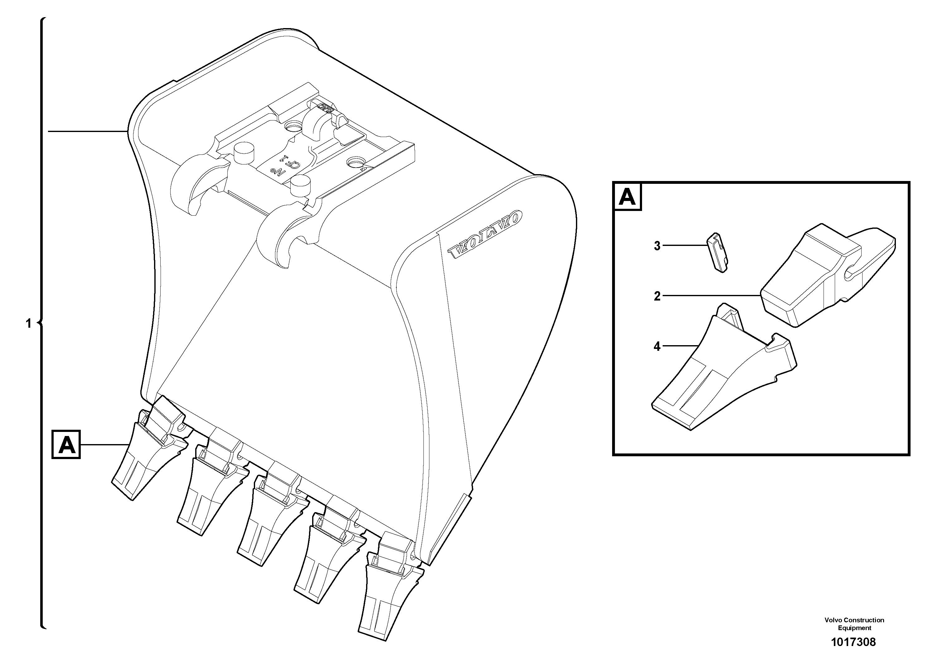 Buckets for Quickfit — volvo parts diagram