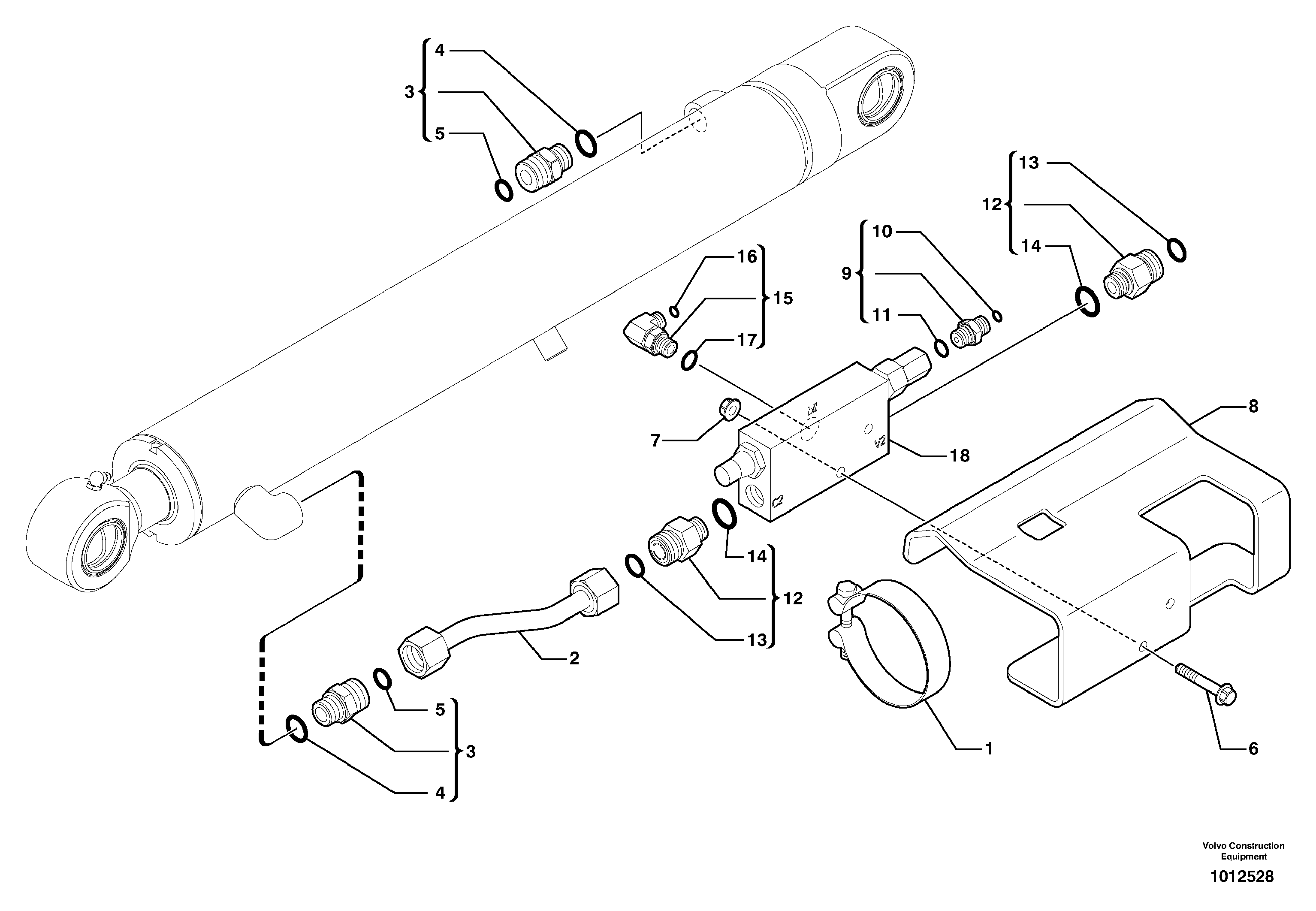 Safety valve ( dipper arm cylinder ) — volvo parts diagram
