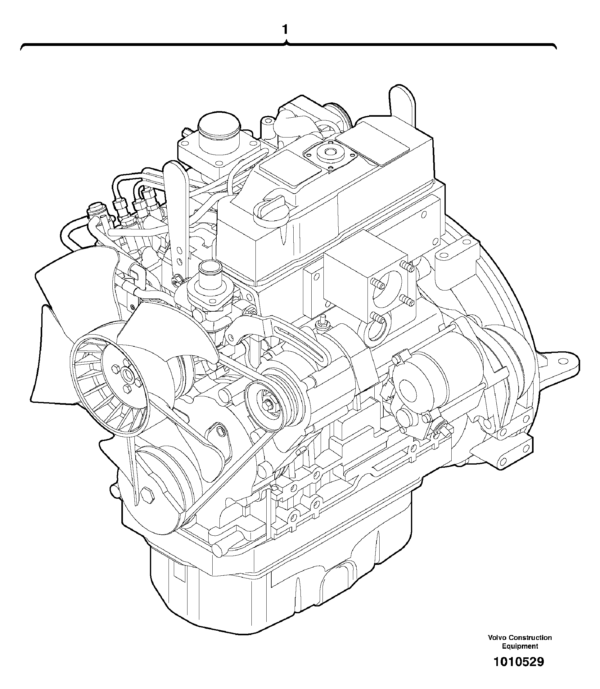 Equipped engine — volvo parts diagram