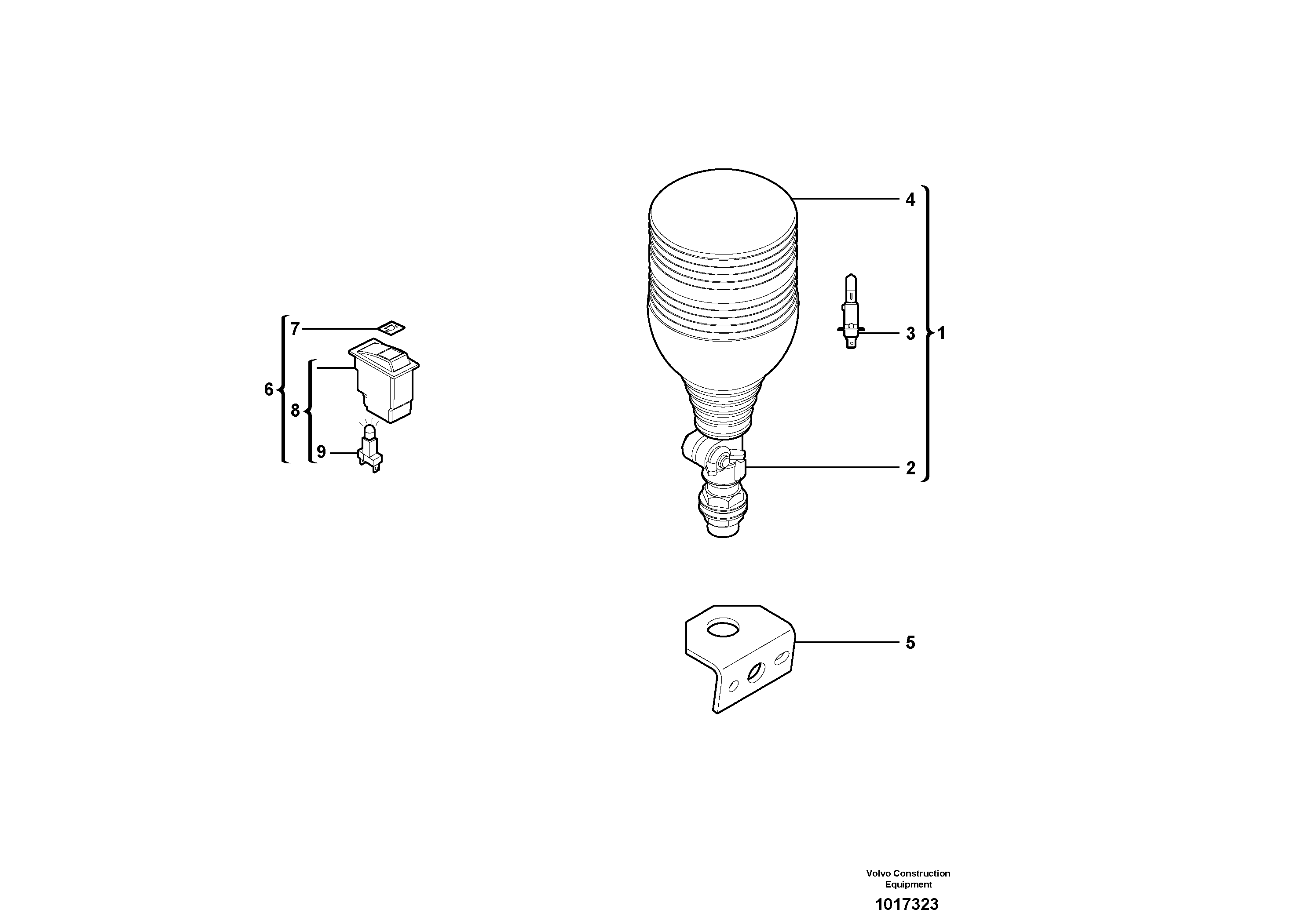 Flashing light — volvo parts diagram