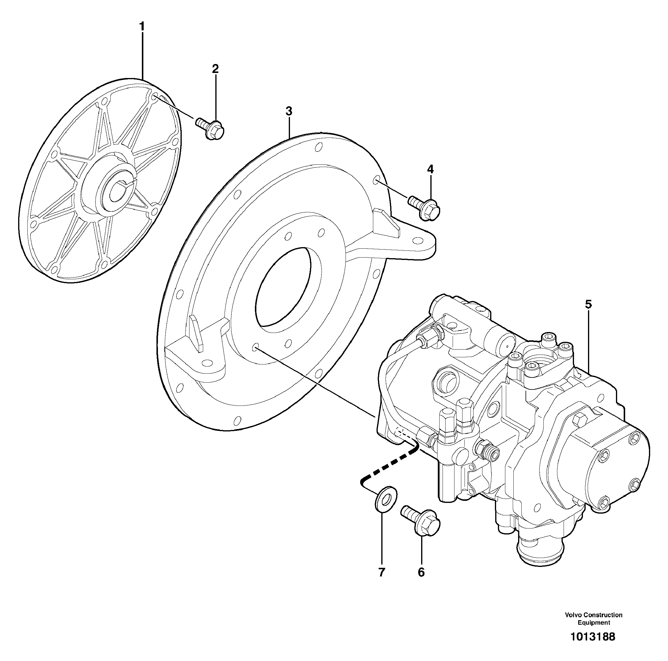 Engine coupling / hydraulic pump — volvo parts diagram