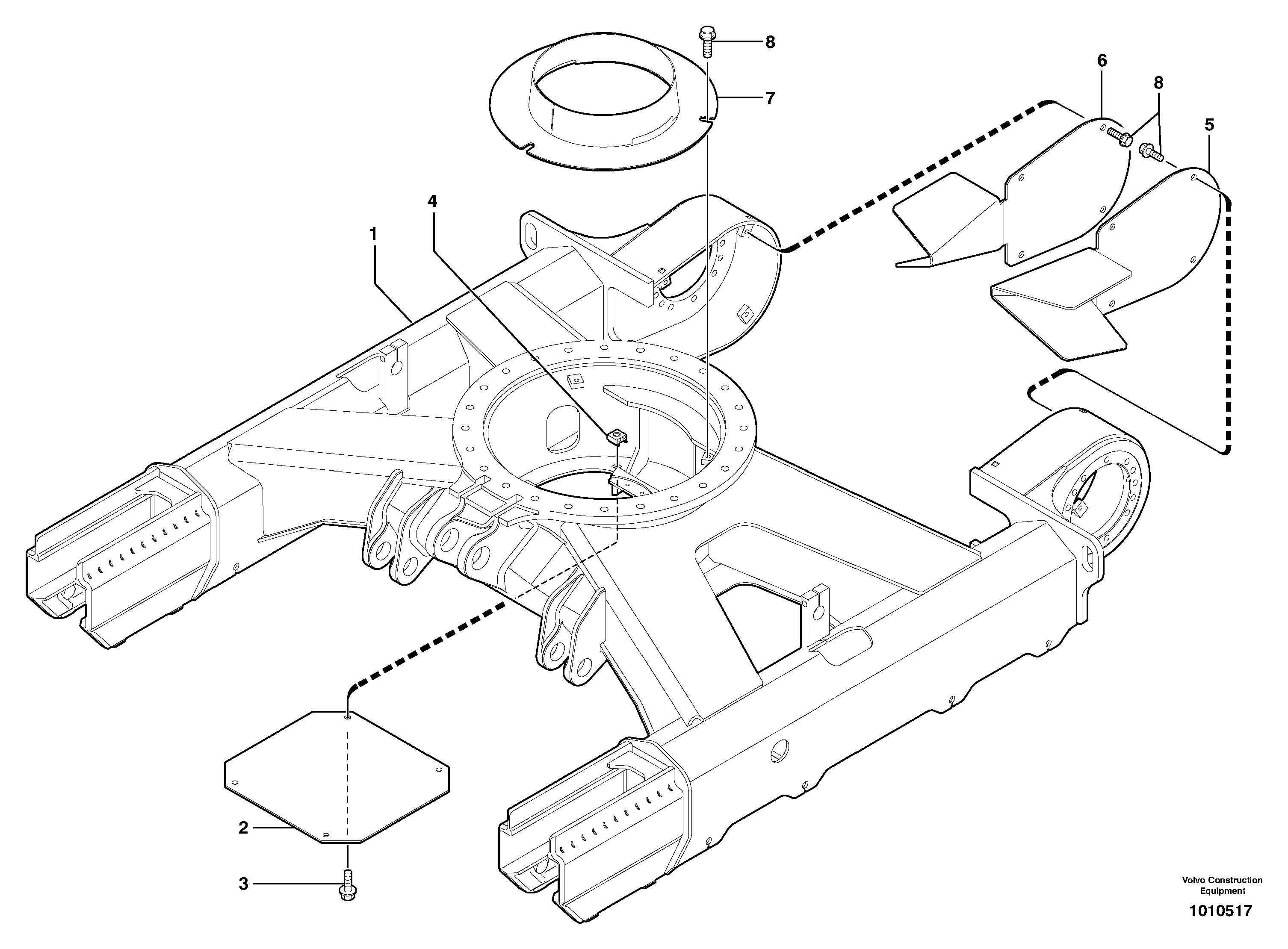 Lower frame — volvo parts diagram