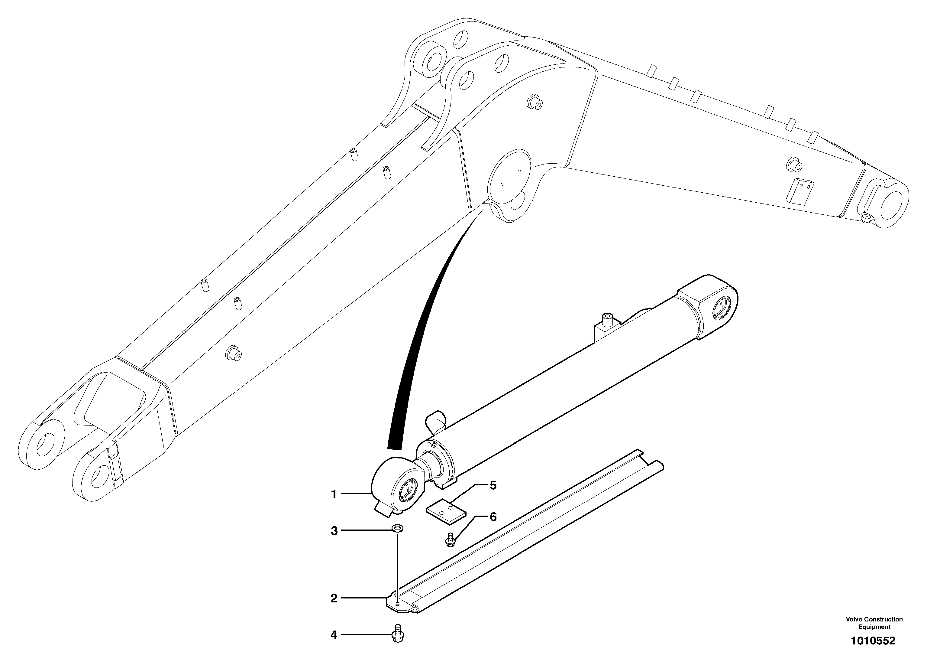 Cylinder rod protection — volvo parts diagram