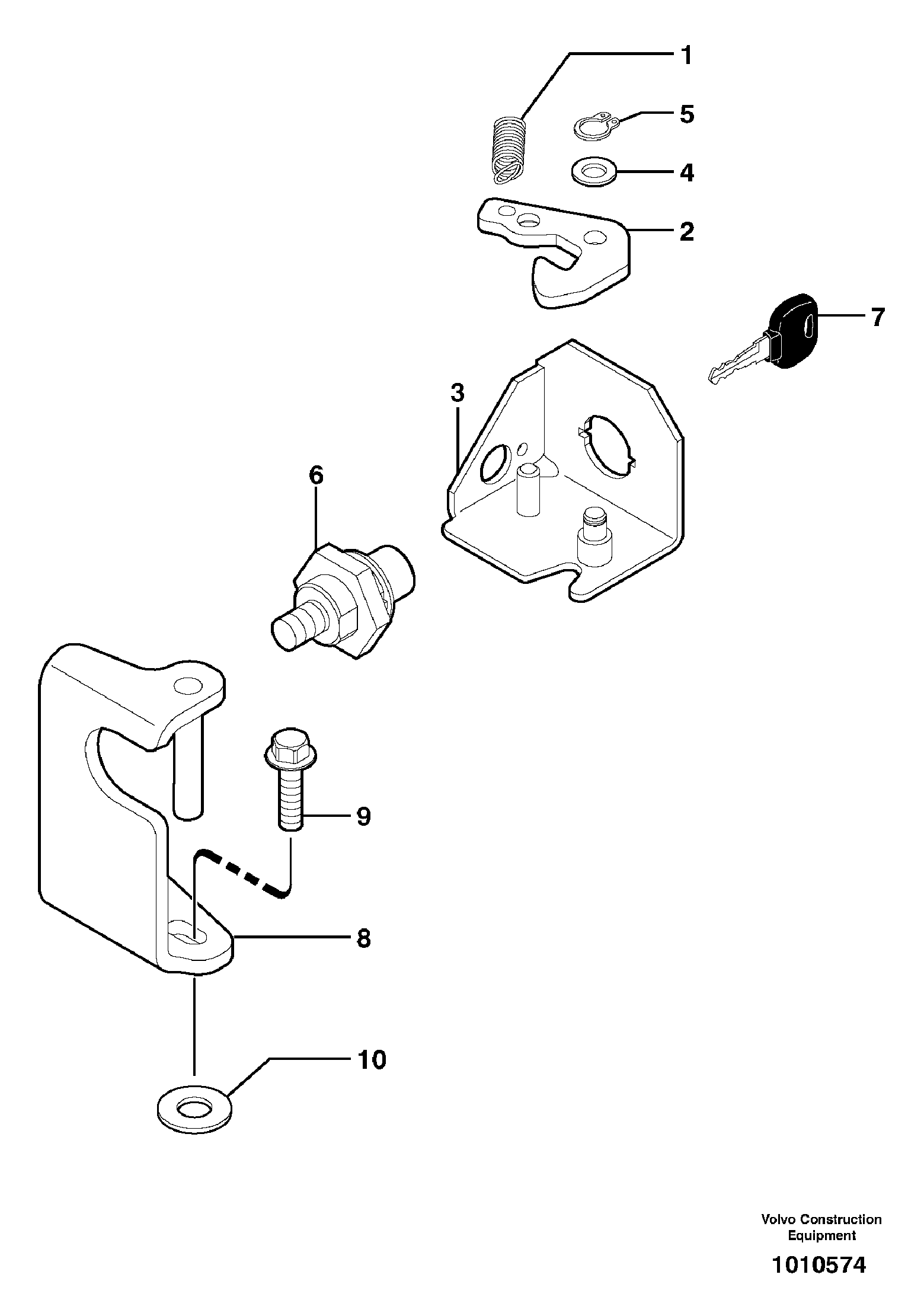 Lock ( engine coverage ) — volvo parts diagram