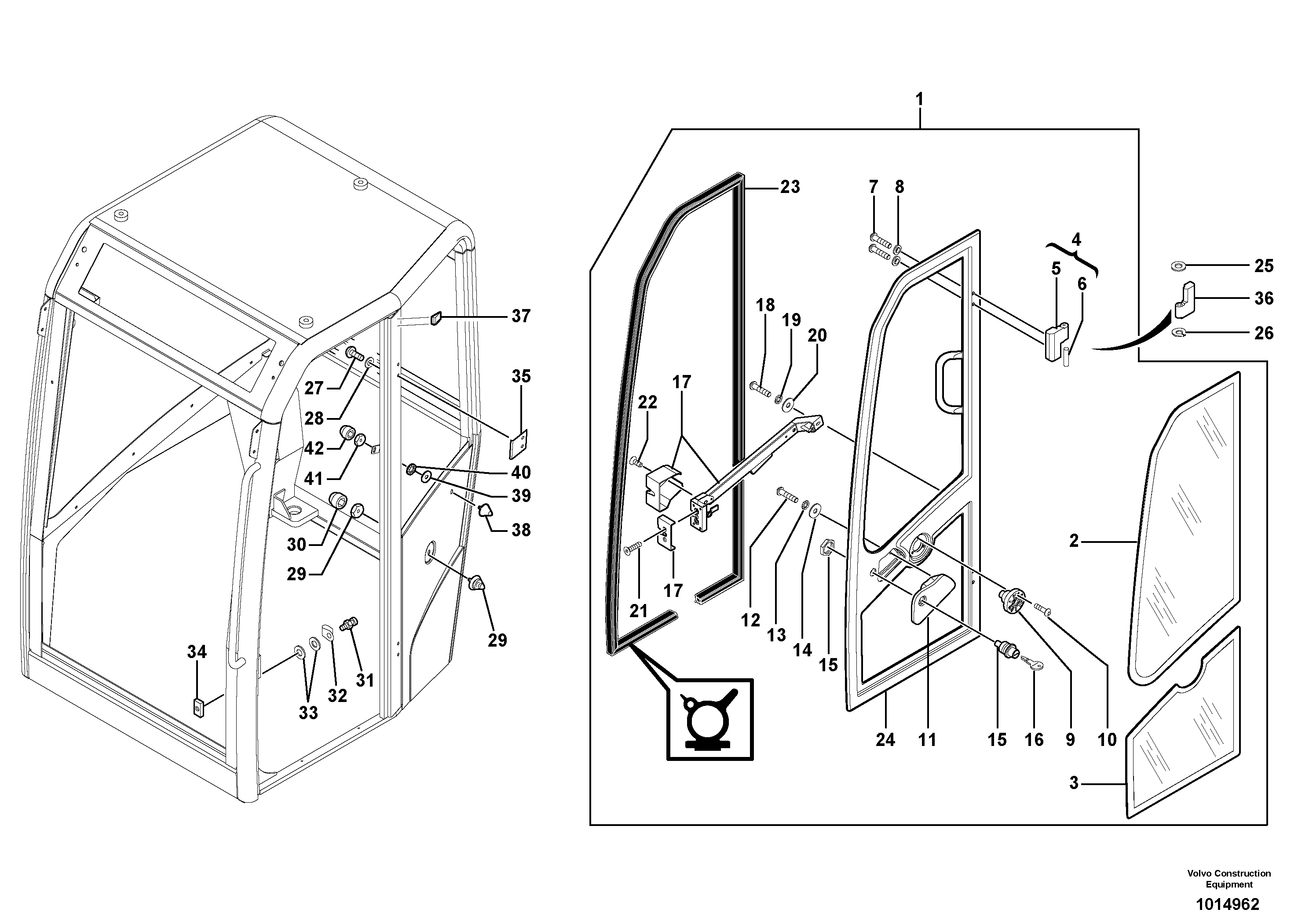Cab : door — volvo parts diagram
