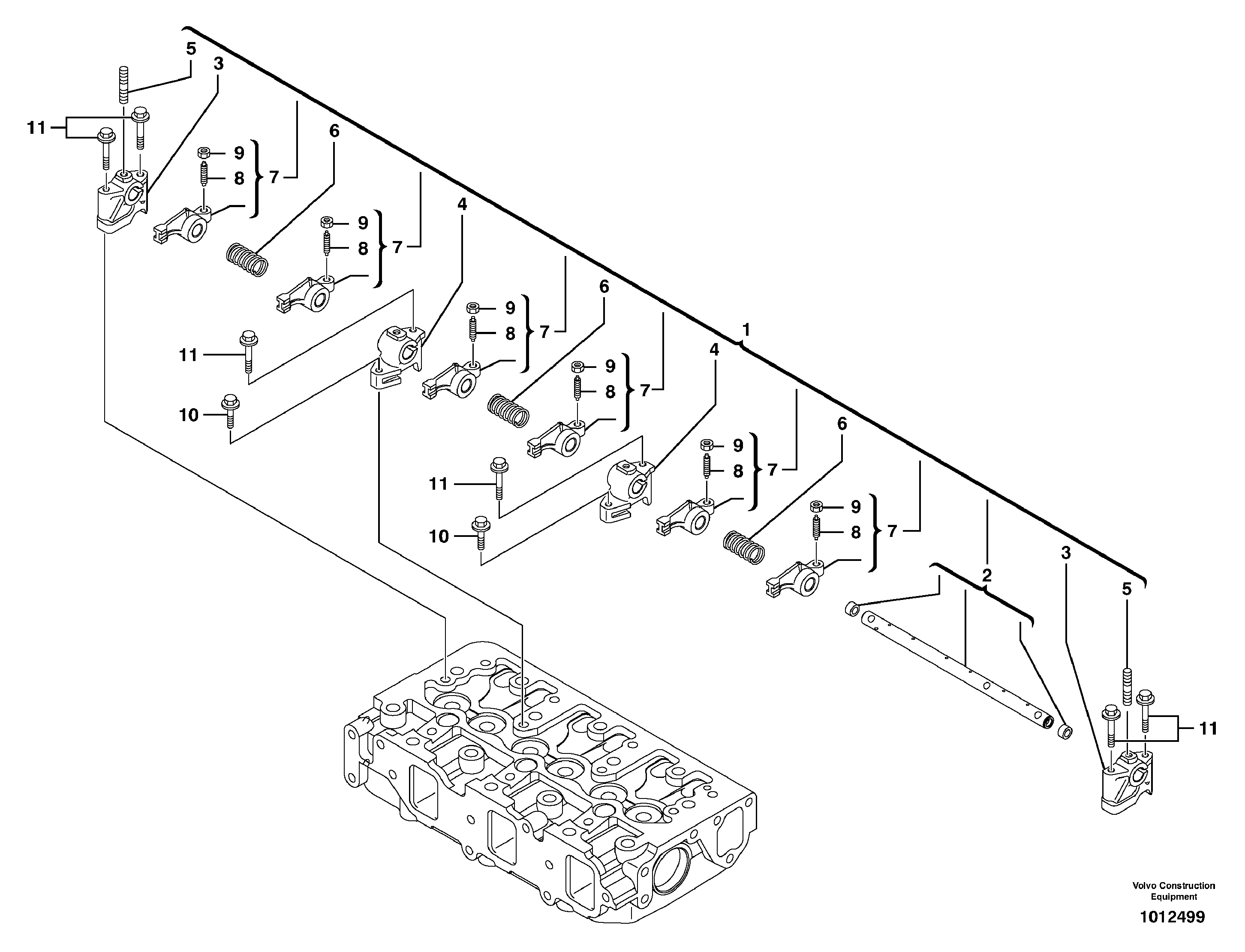 Rocker arm — volvo parts diagram