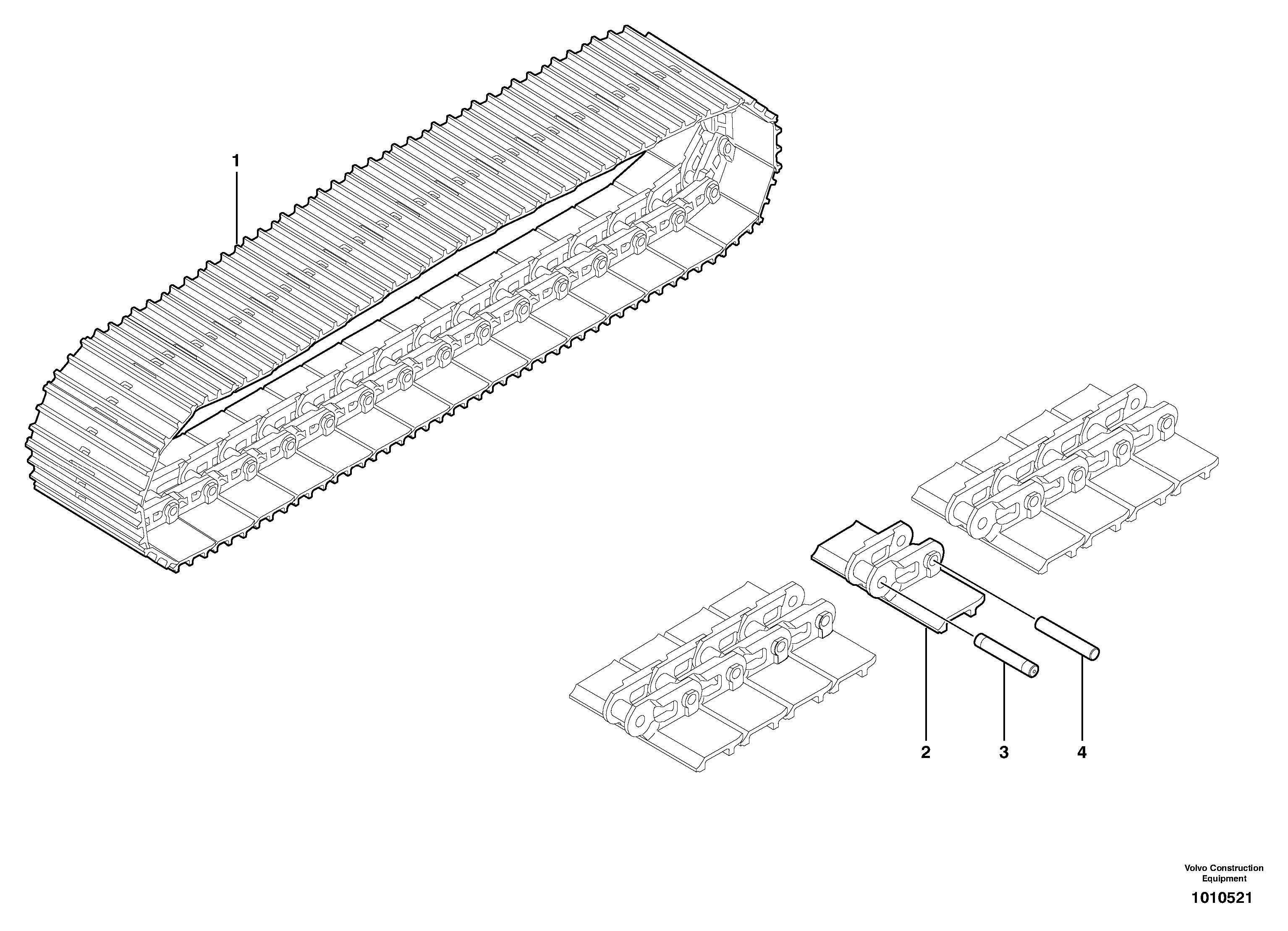 Steel tracks — volvo parts diagram
