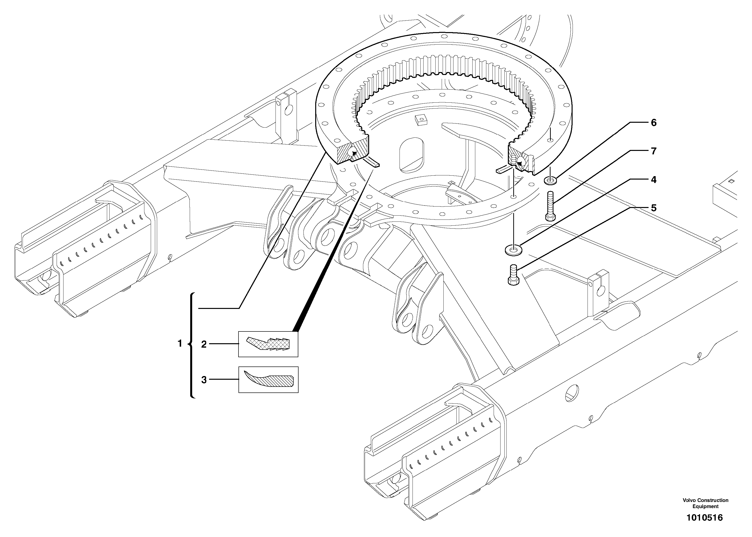 Slewing ring — volvo parts diagram
