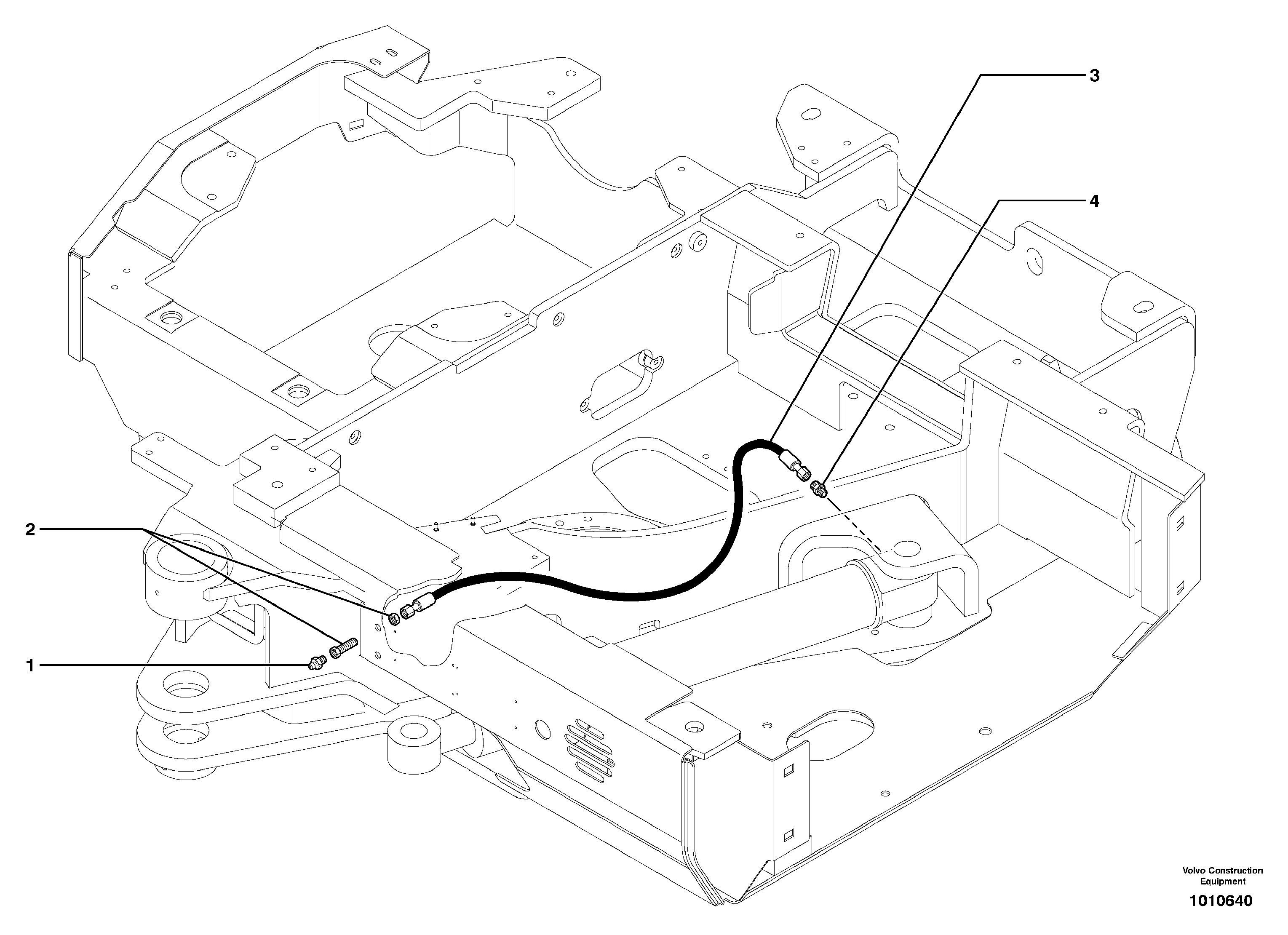 Lubrication ( boom offset cylinder ) — volvo parts diagram