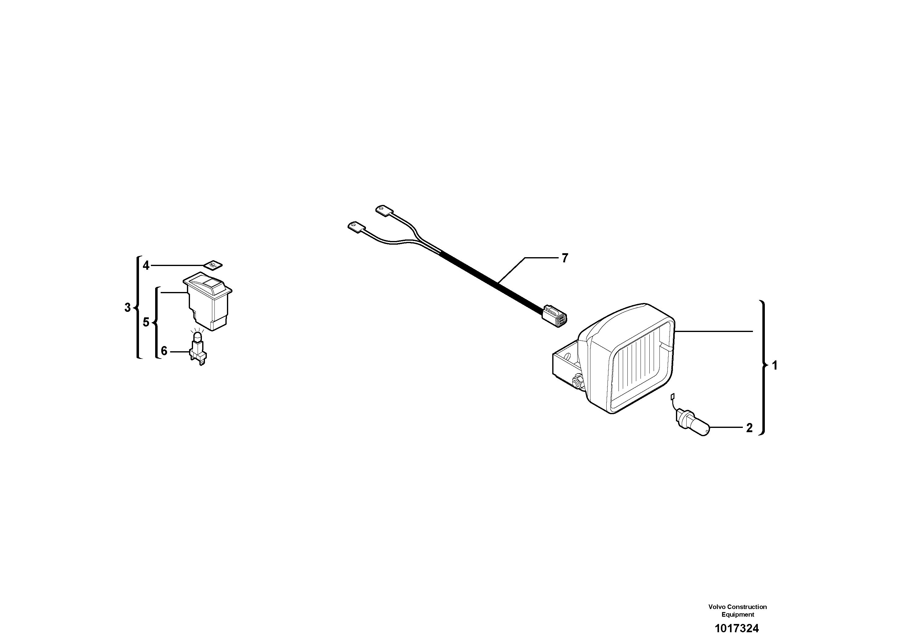 Rear headlight — volvo parts diagram