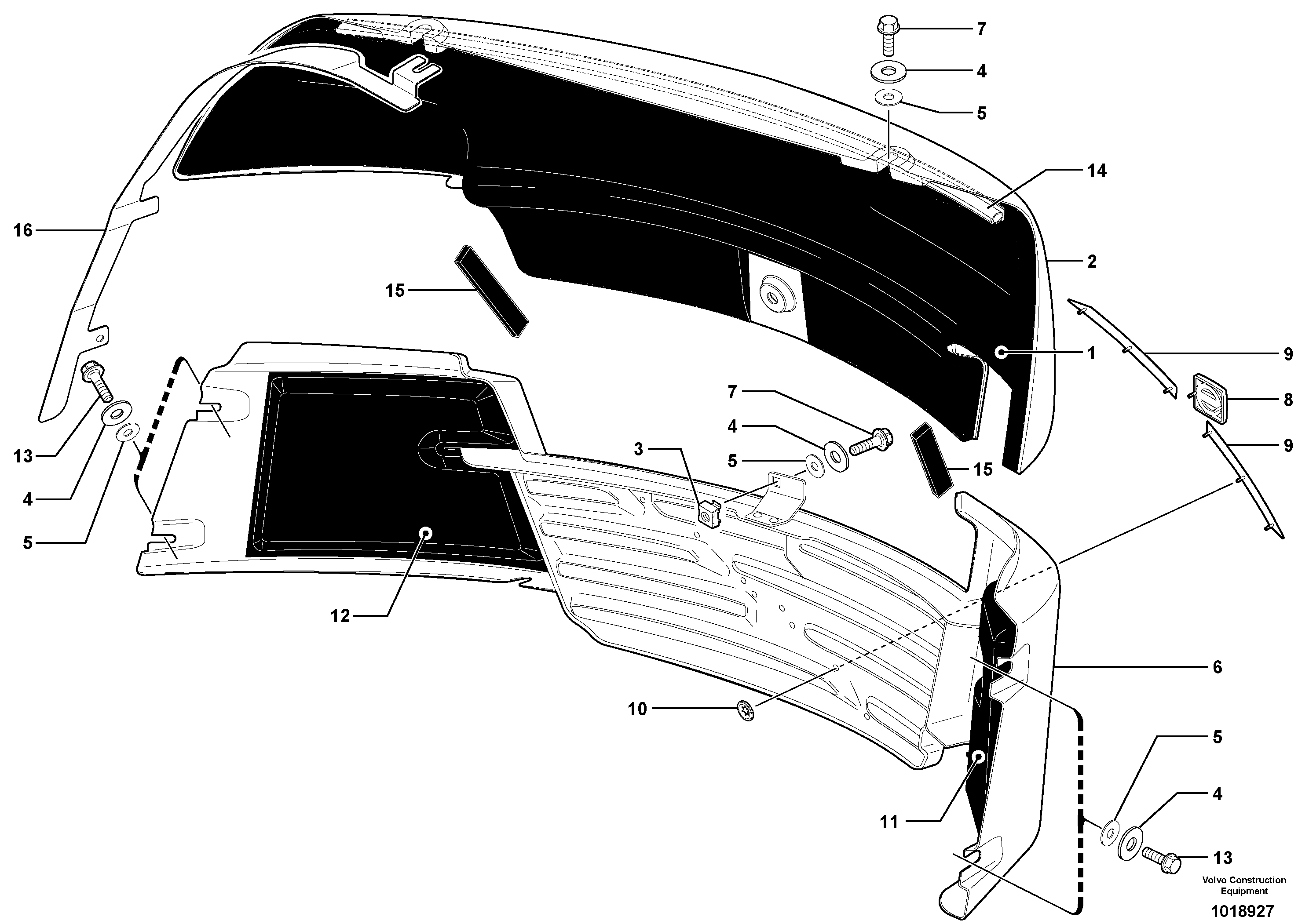 Plating REAR — volvo parts diagram