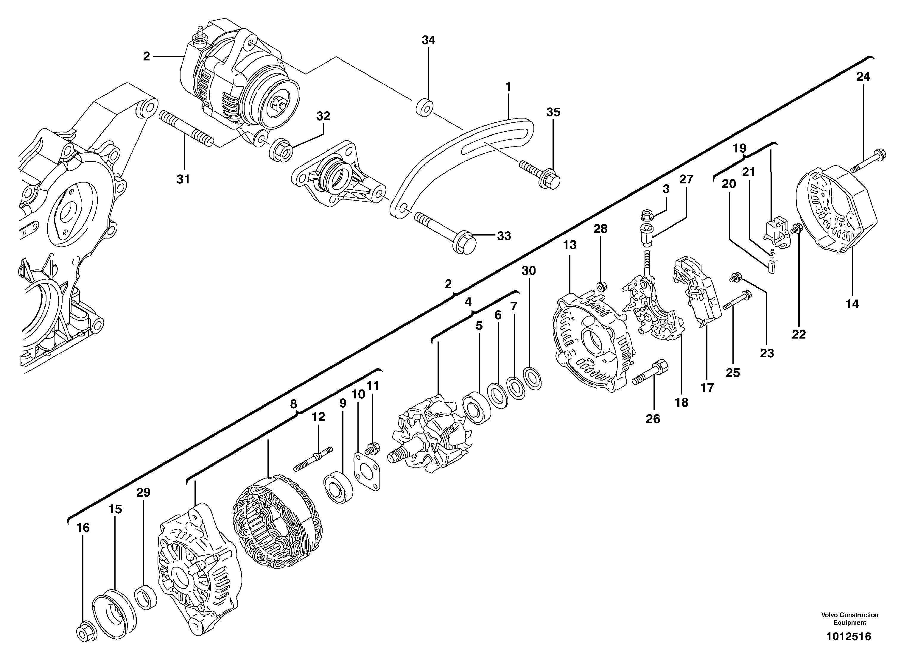 Alternator — volvo parts diagram