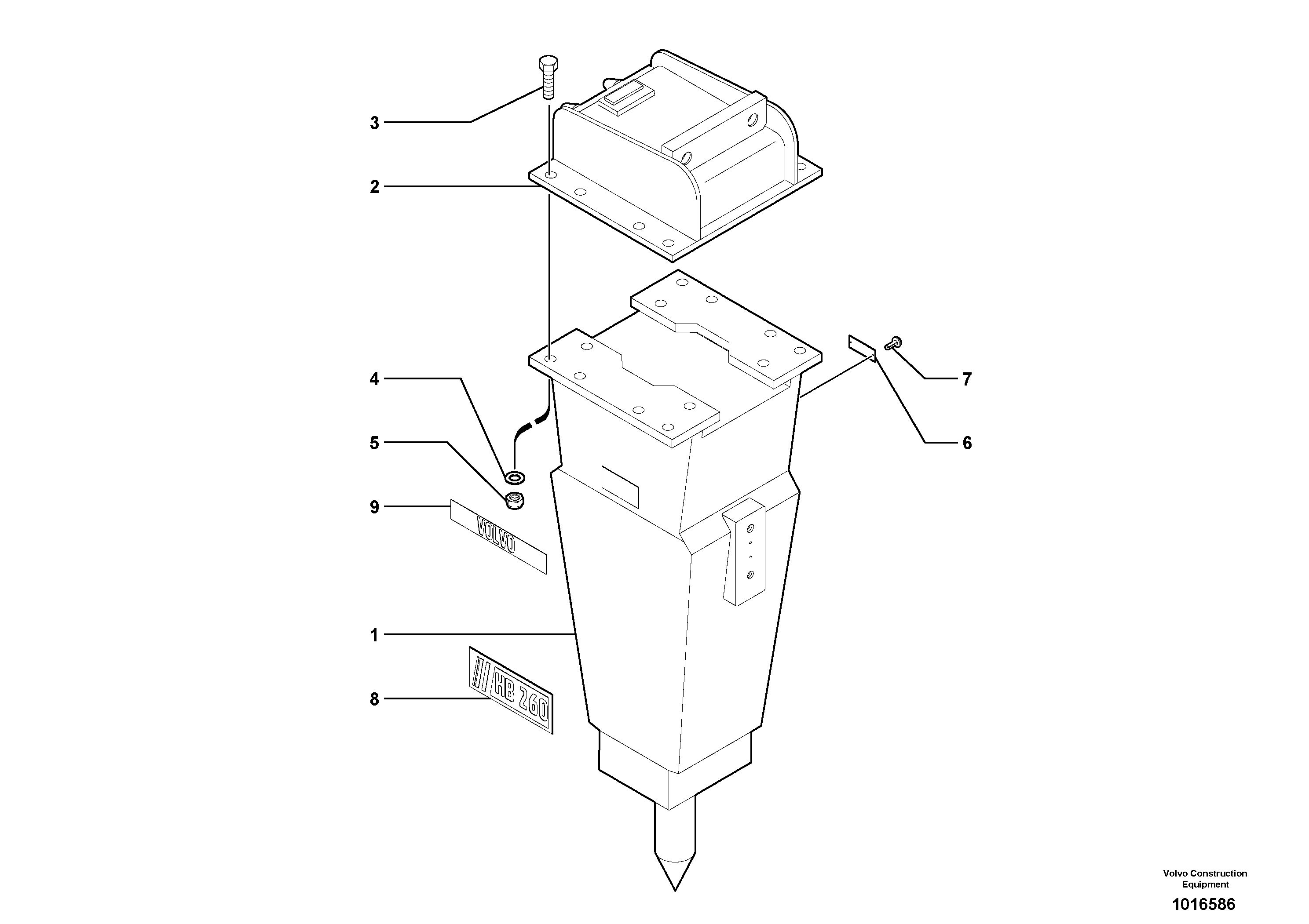 Hammer for Quickfit — volvo parts diagram