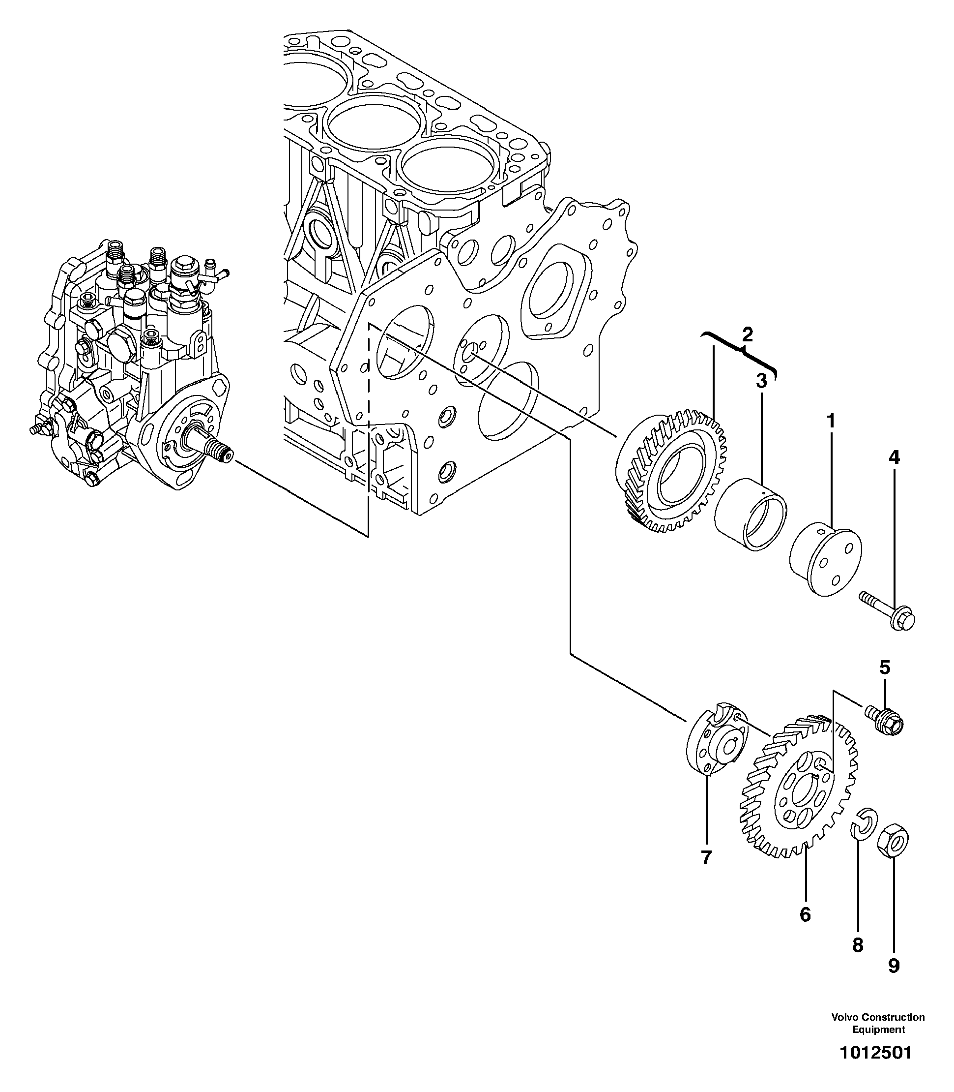 Timing gear — volvo parts diagram