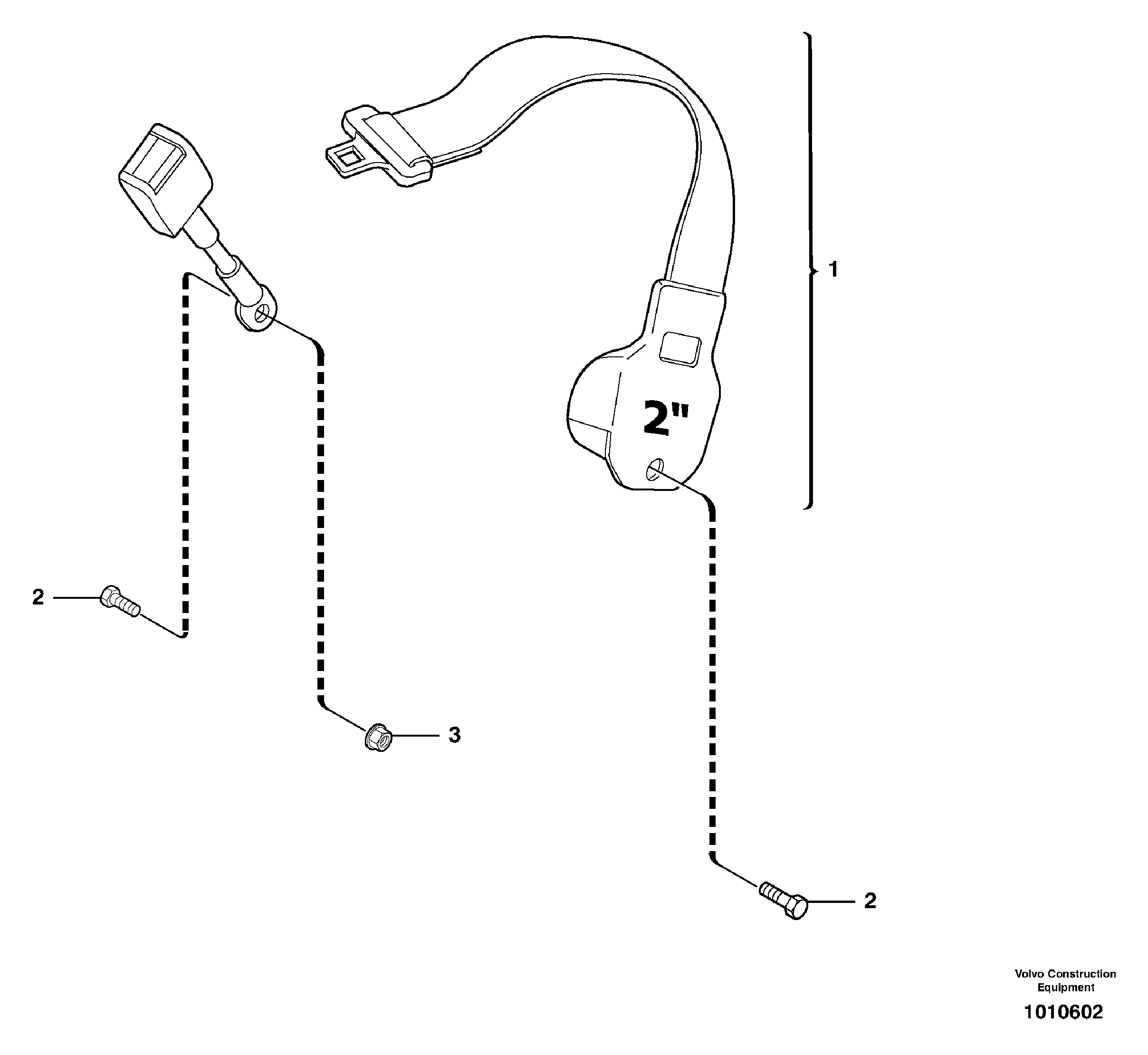 Safety belt 2 " — volvo parts diagram