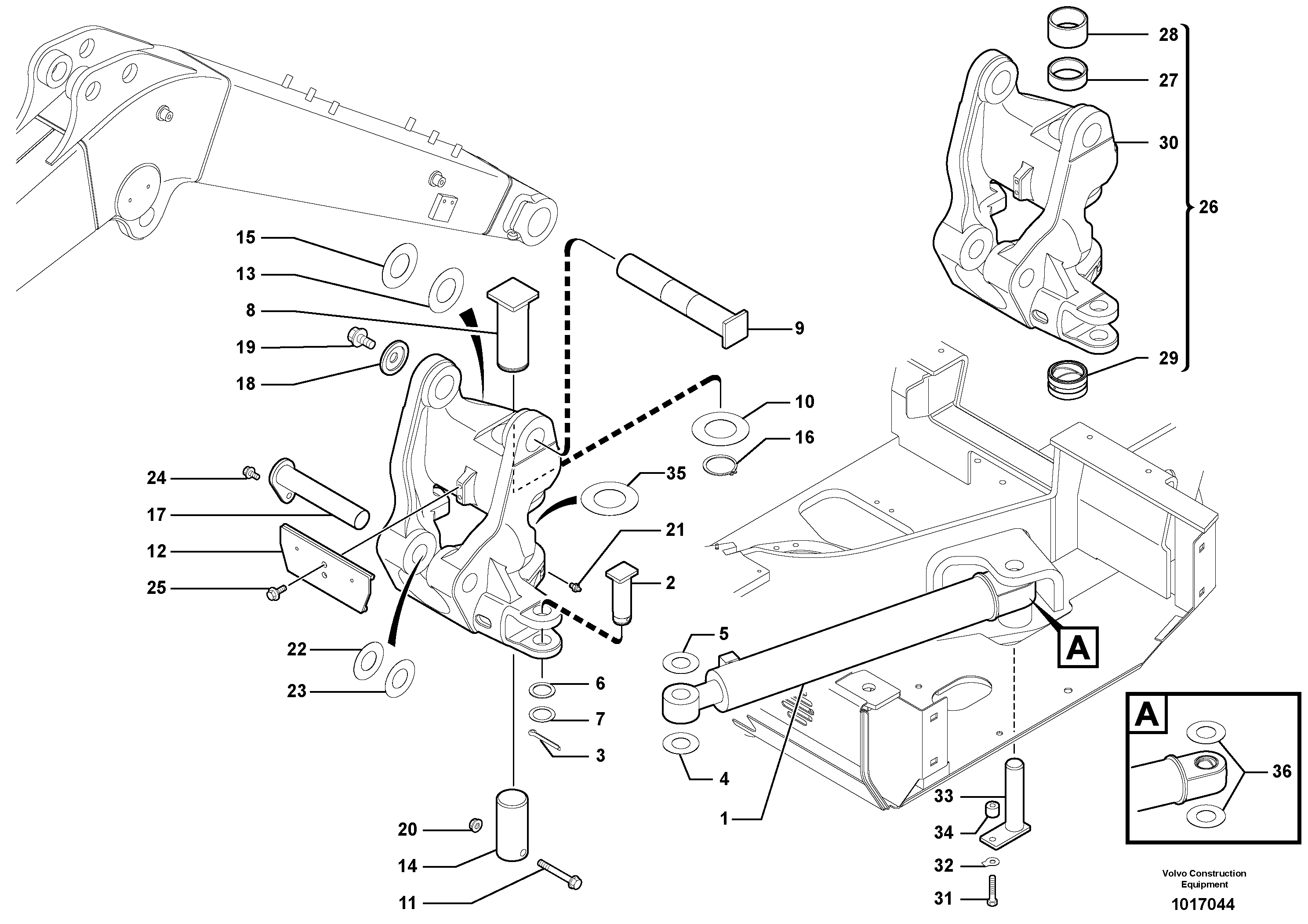 Pivot pin — volvo parts diagram