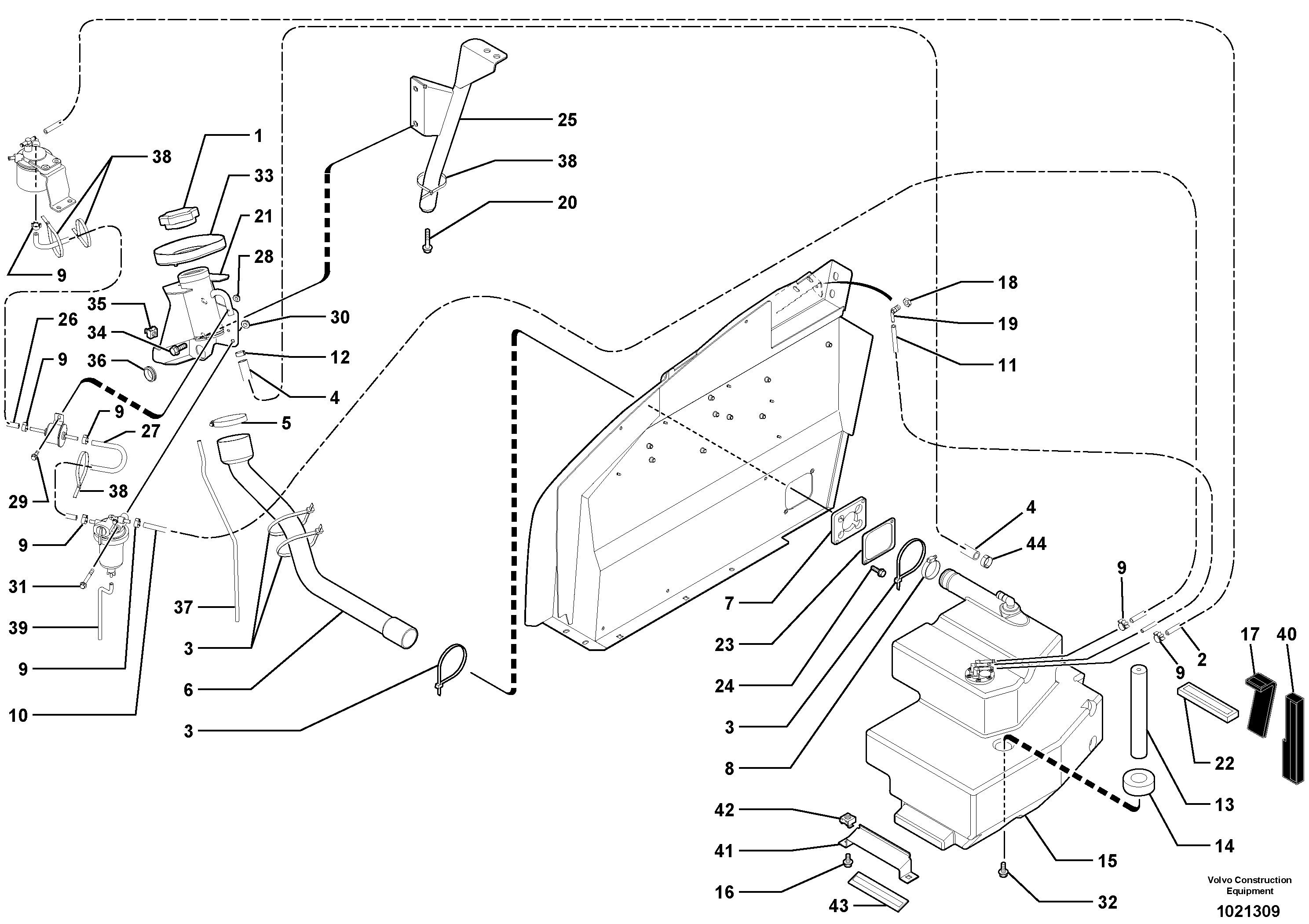 Fuel circuit — volvo parts diagram