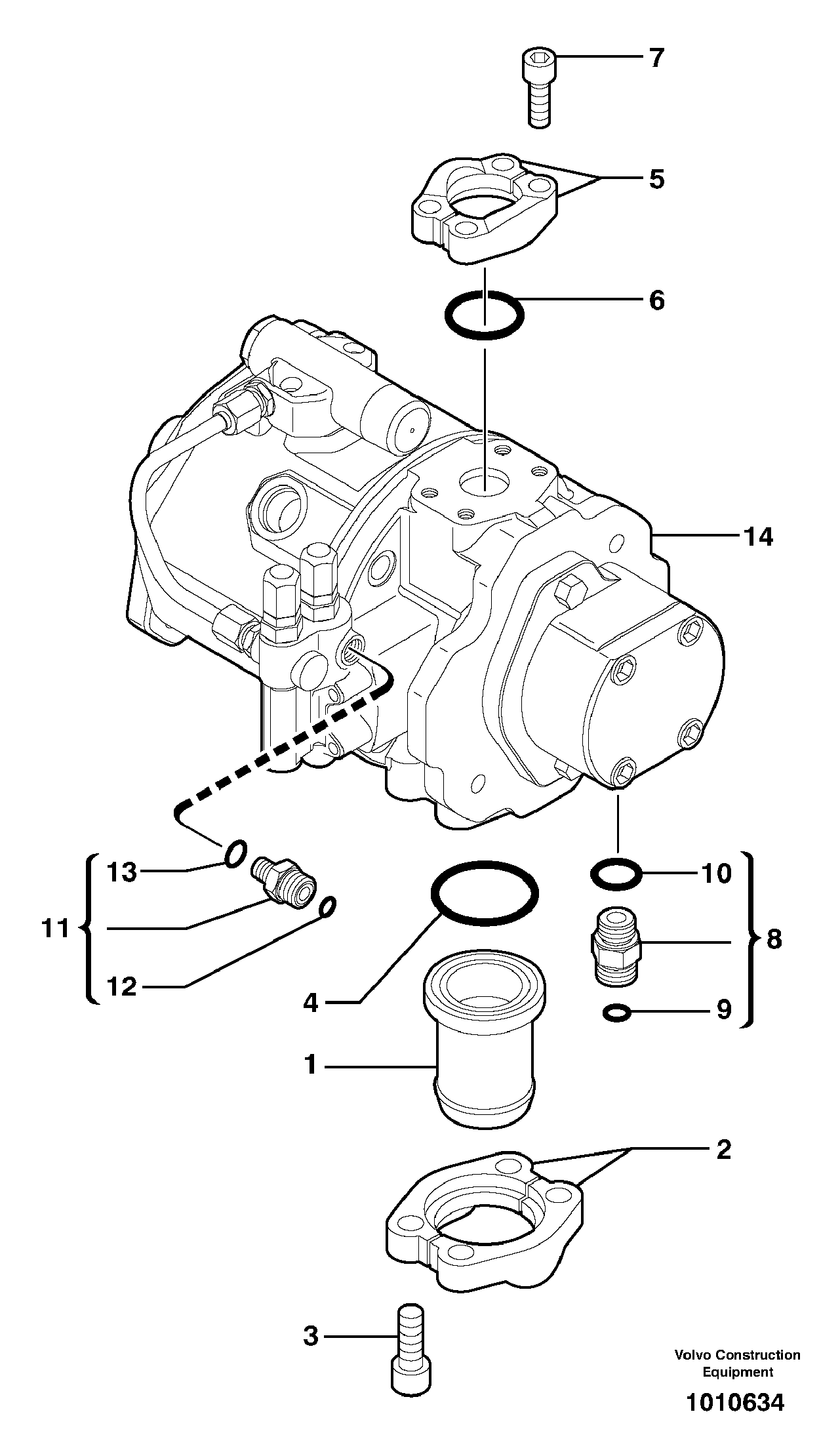 Pump installation — volvo parts diagram