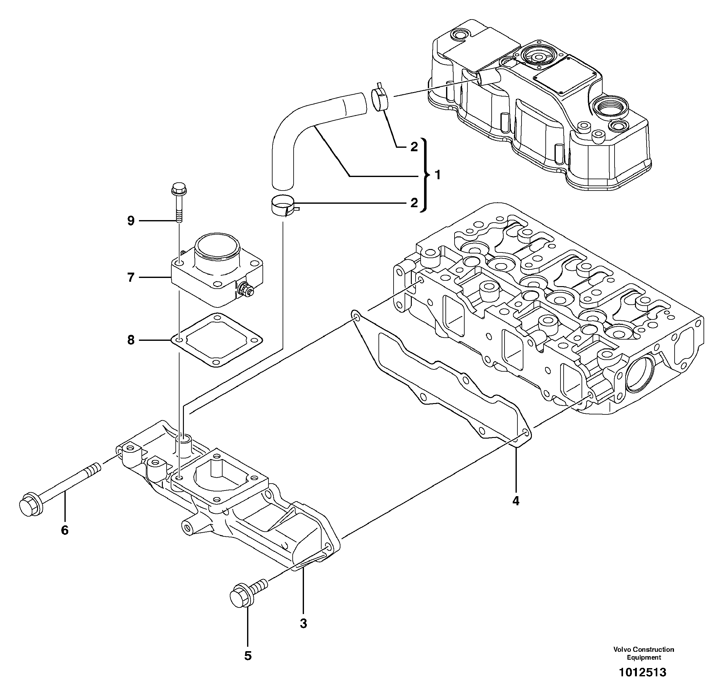 Inlet manifold — volvo parts diagram