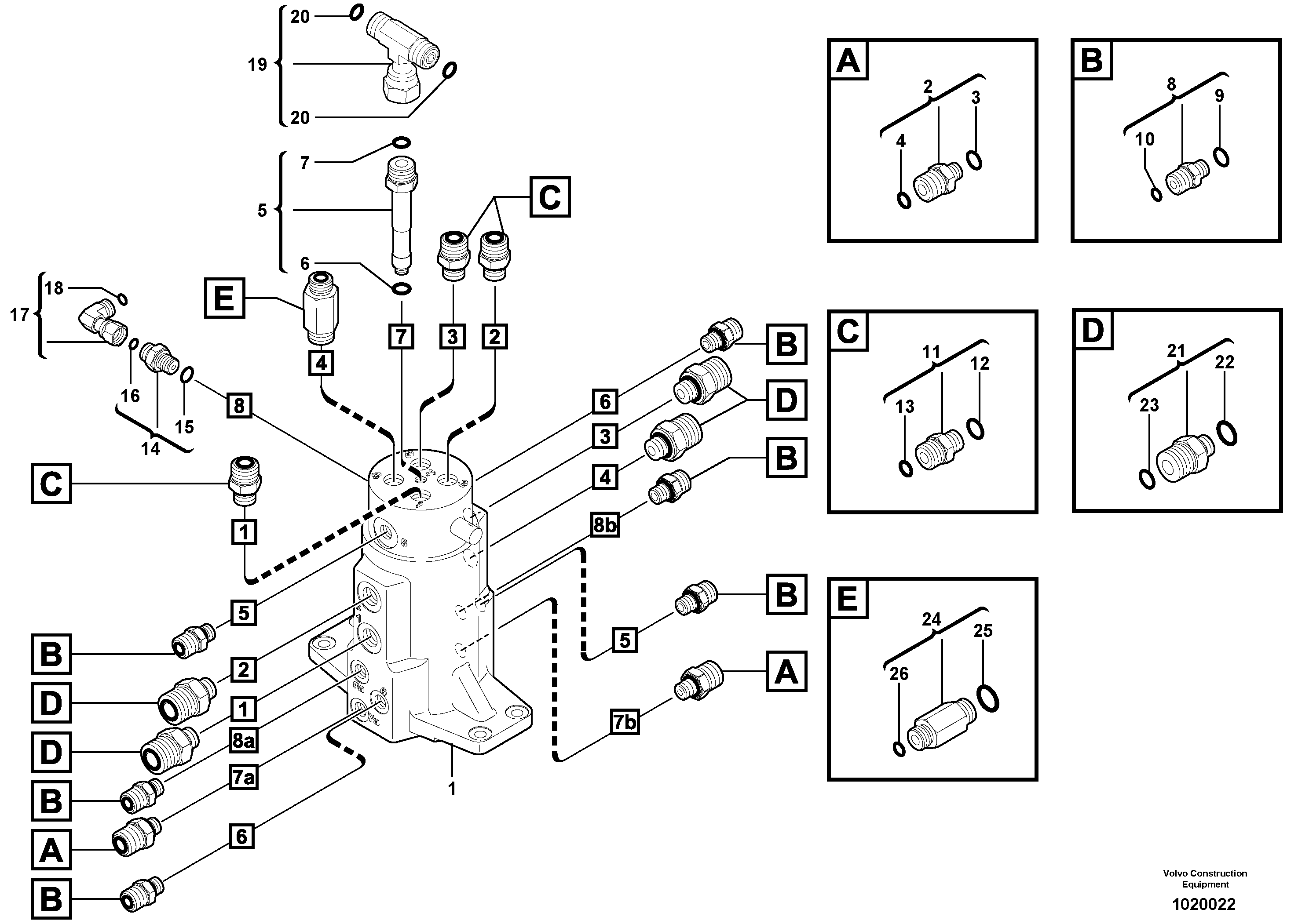 Swivel joint equipment — volvo parts diagram