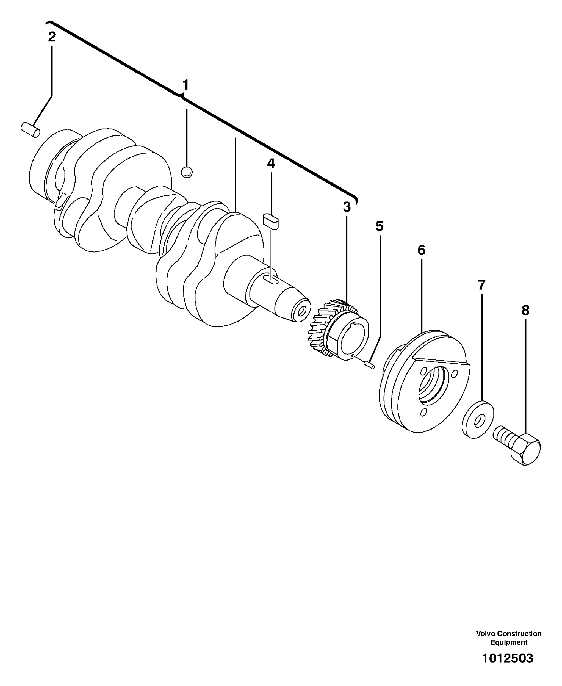 Crankshaft — volvo parts diagram