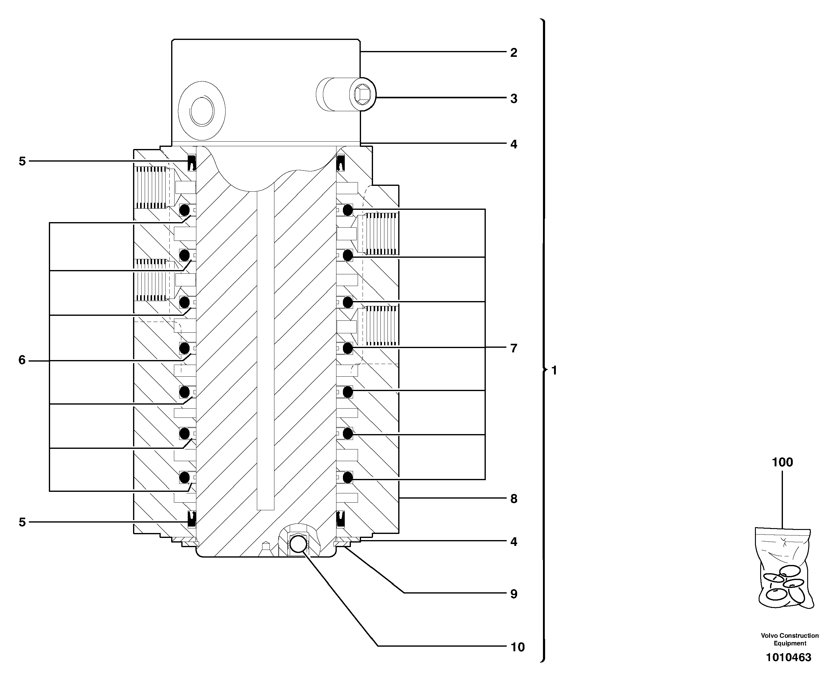 Swivel joint — volvo parts diagram