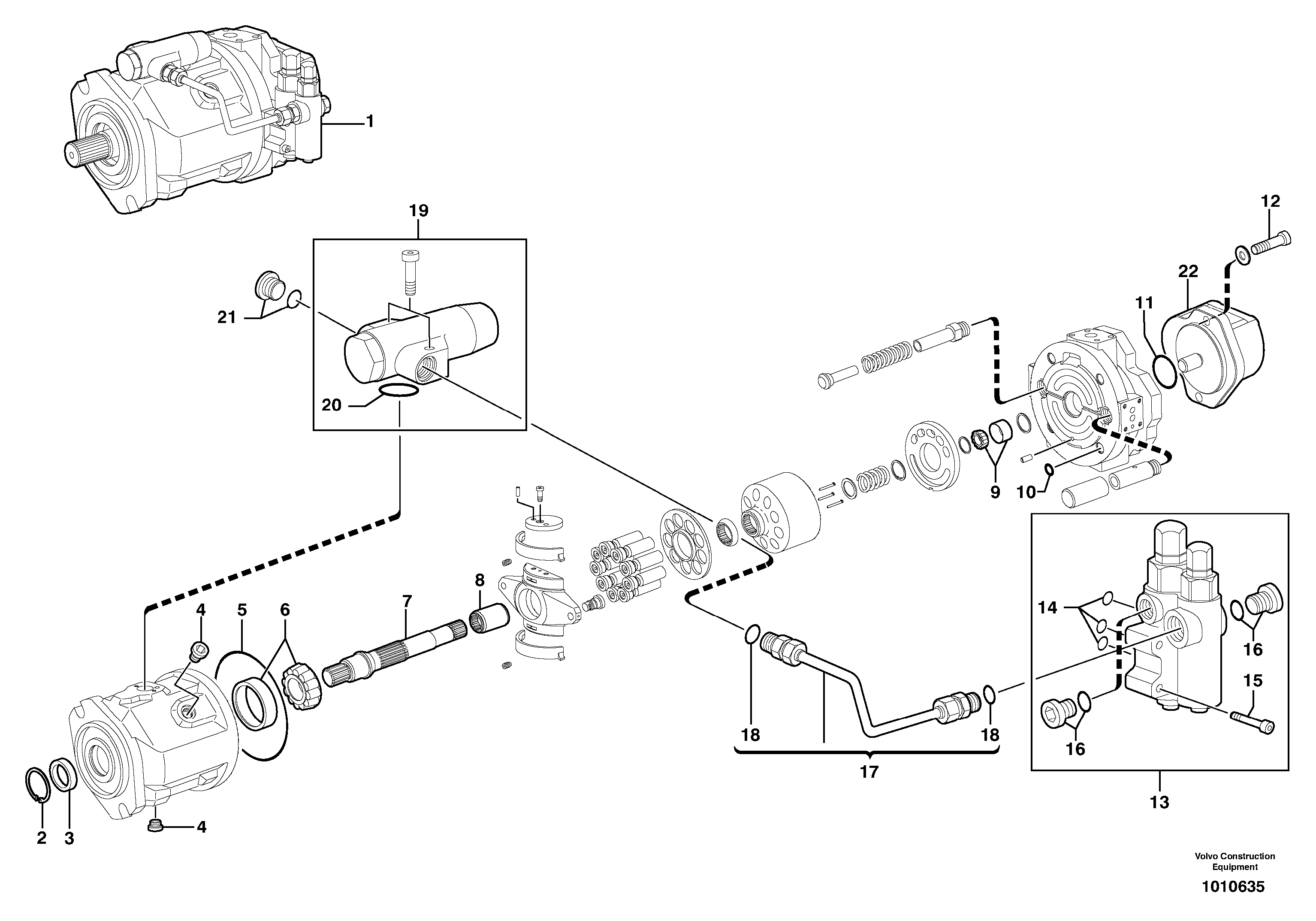Hydraulic pump — volvo parts diagram