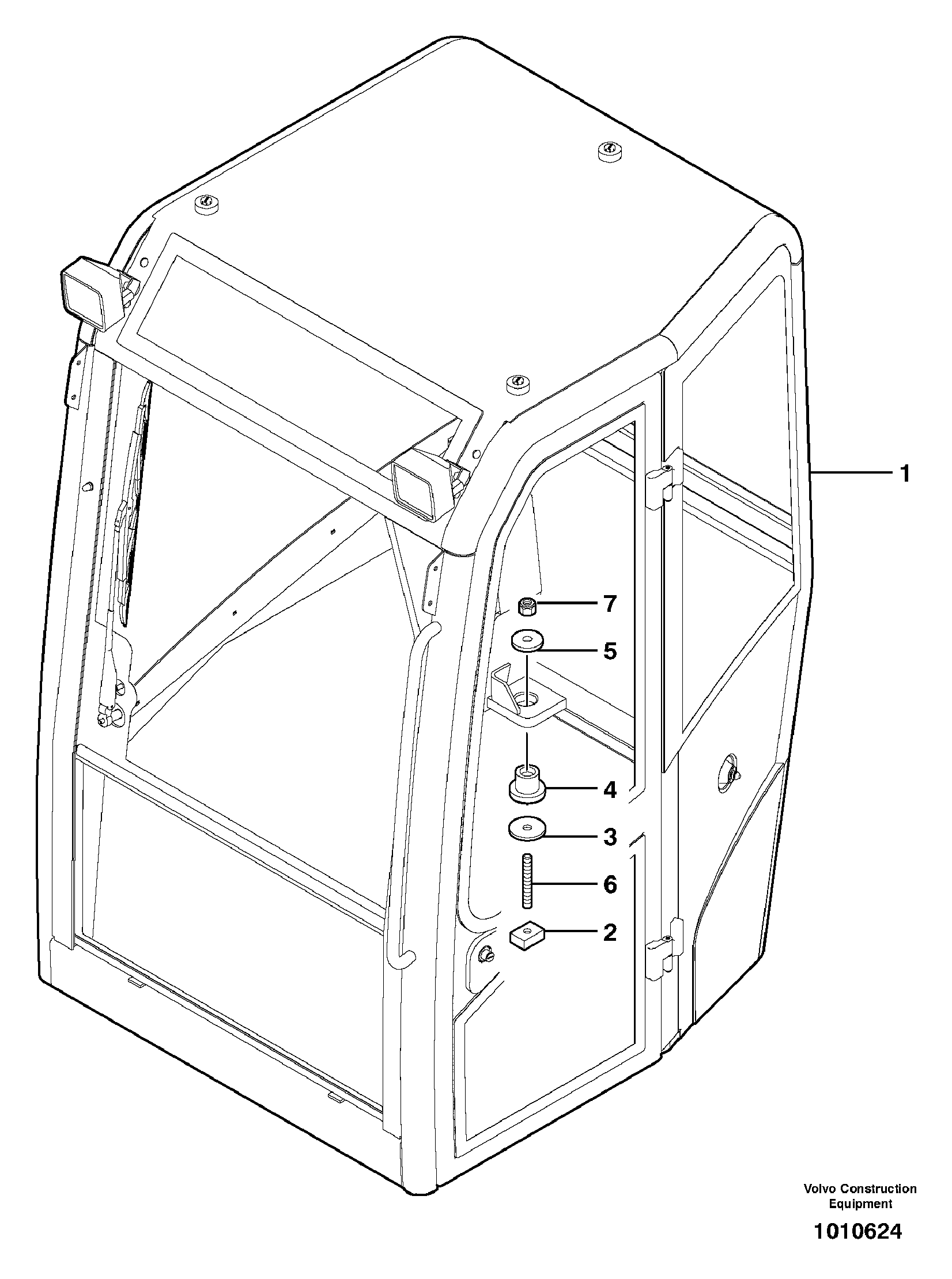 Equipped cabin — volvo parts diagram