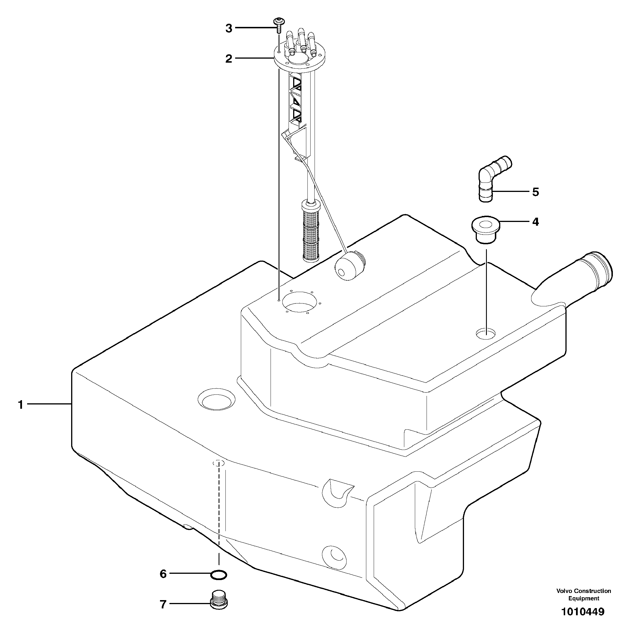 Gas-oil tank — volvo parts diagram