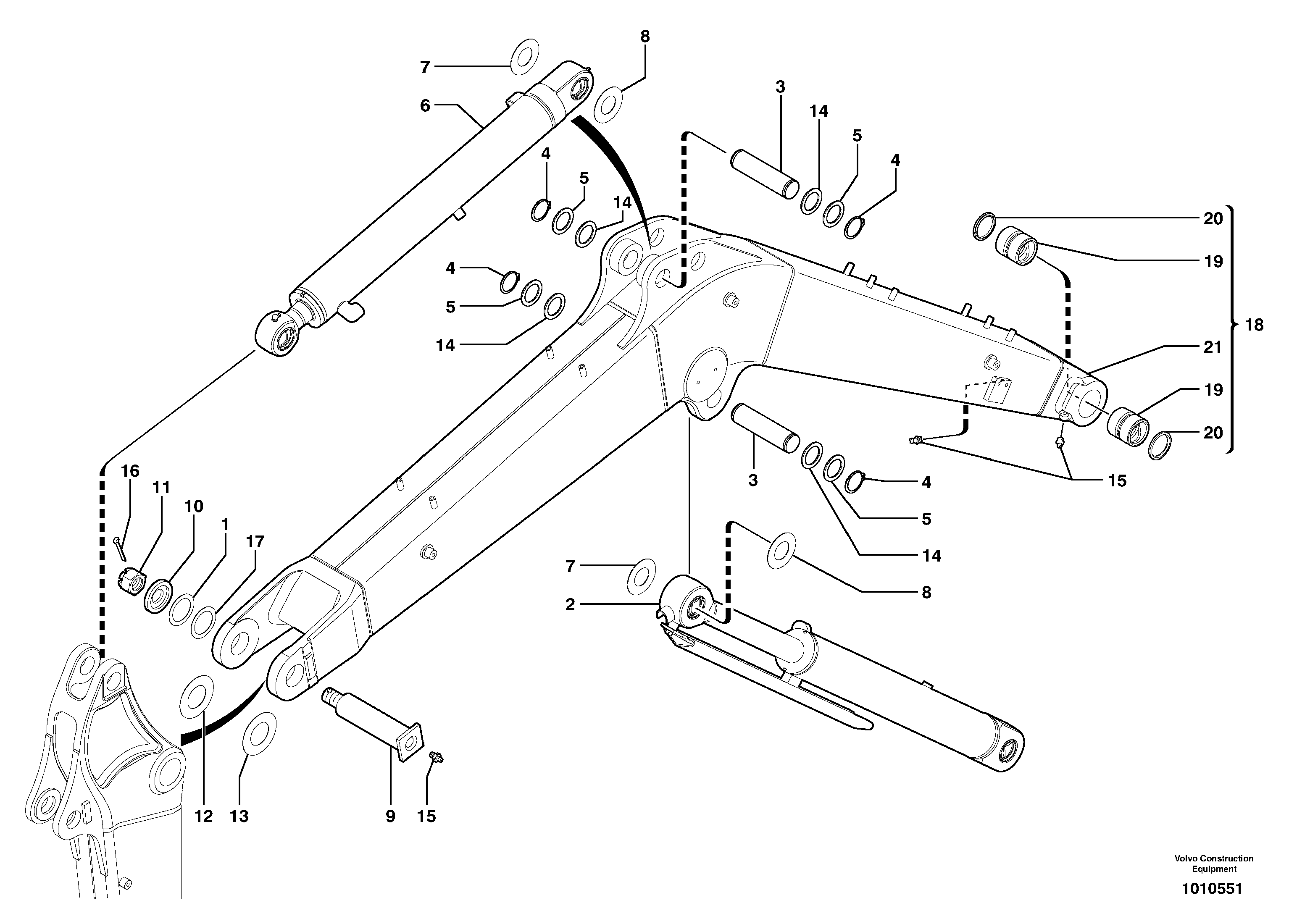 Boom — volvo parts diagram