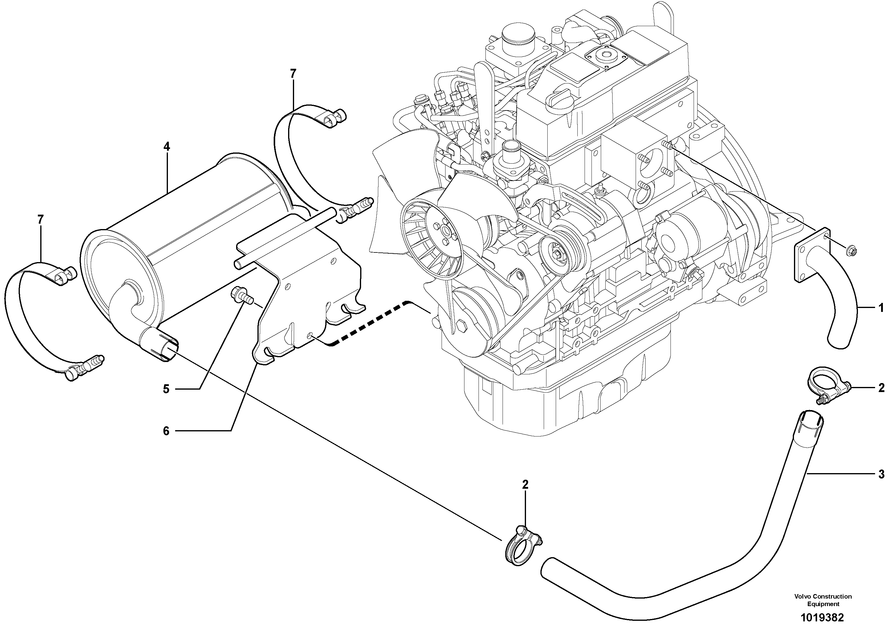 Muffler — volvo parts diagram