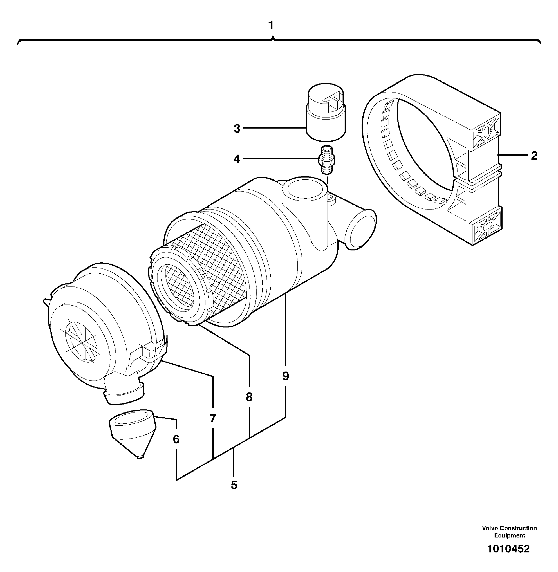 Air filter — volvo parts diagram