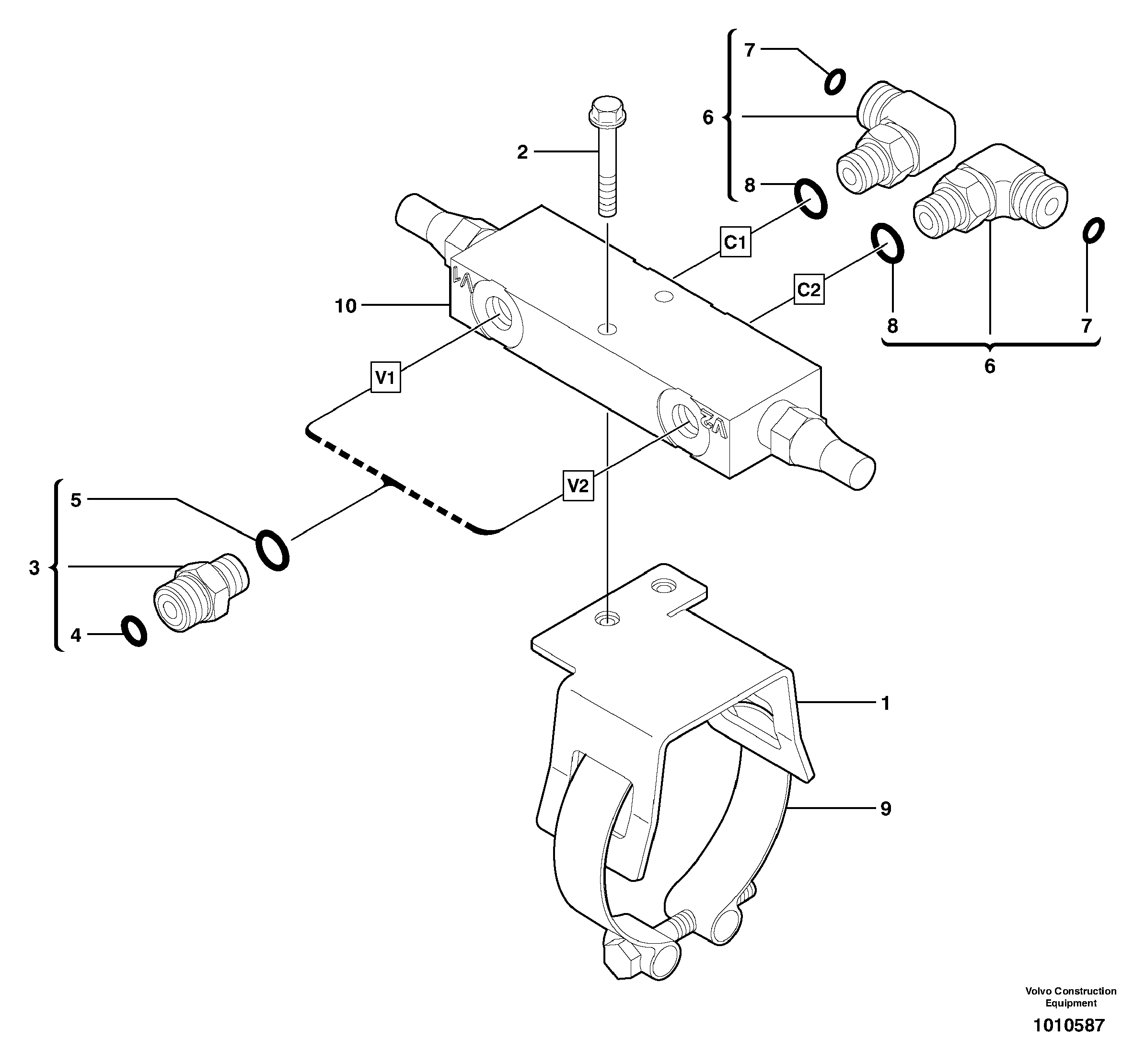 Balancing valve ( offset cylinder ) — volvo parts diagram