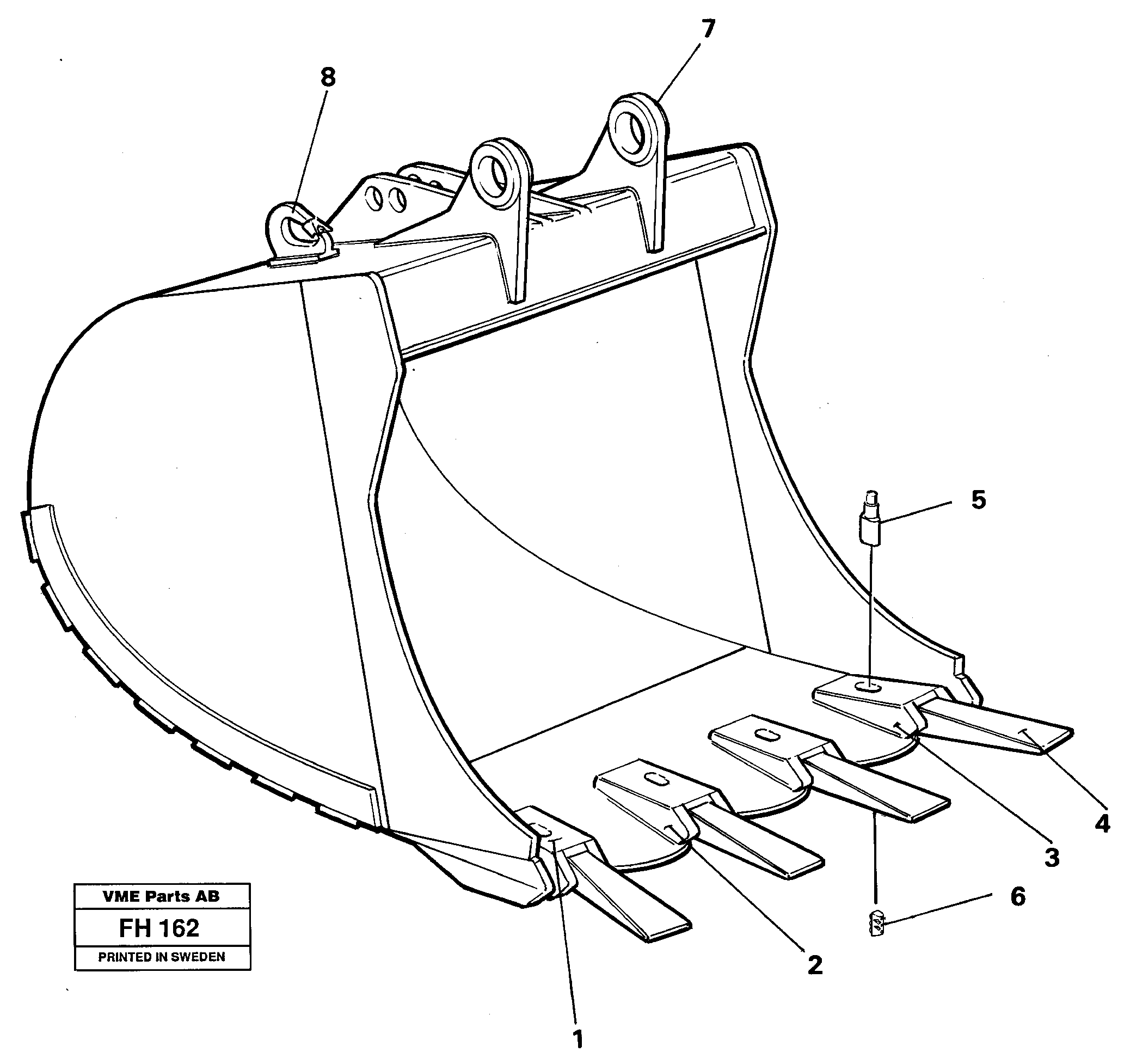 Buckets, direct fitting  14254596 14257769 — volvo parts diagram