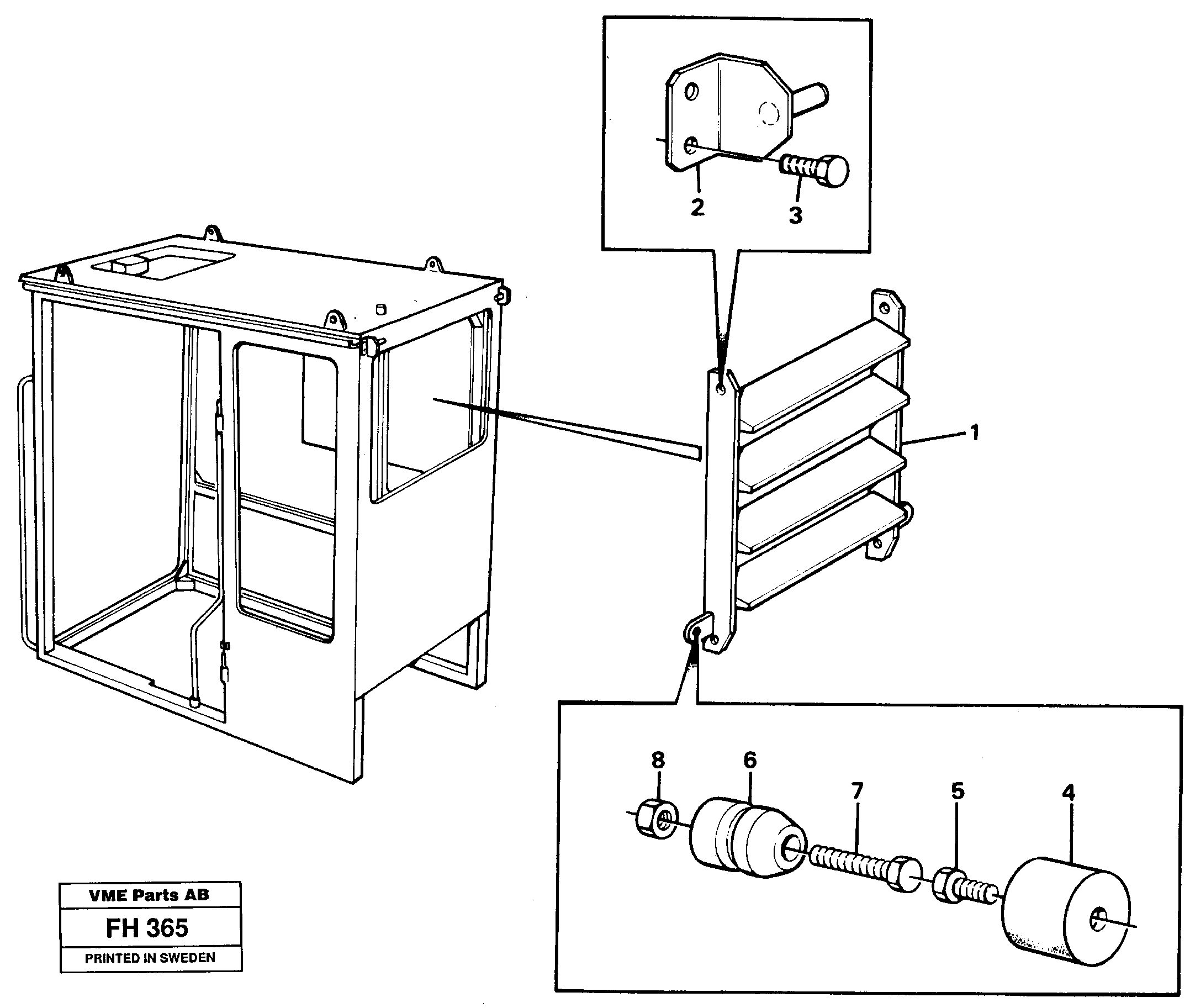 Jalusi Rear window  14250379 — volvo parts diagram