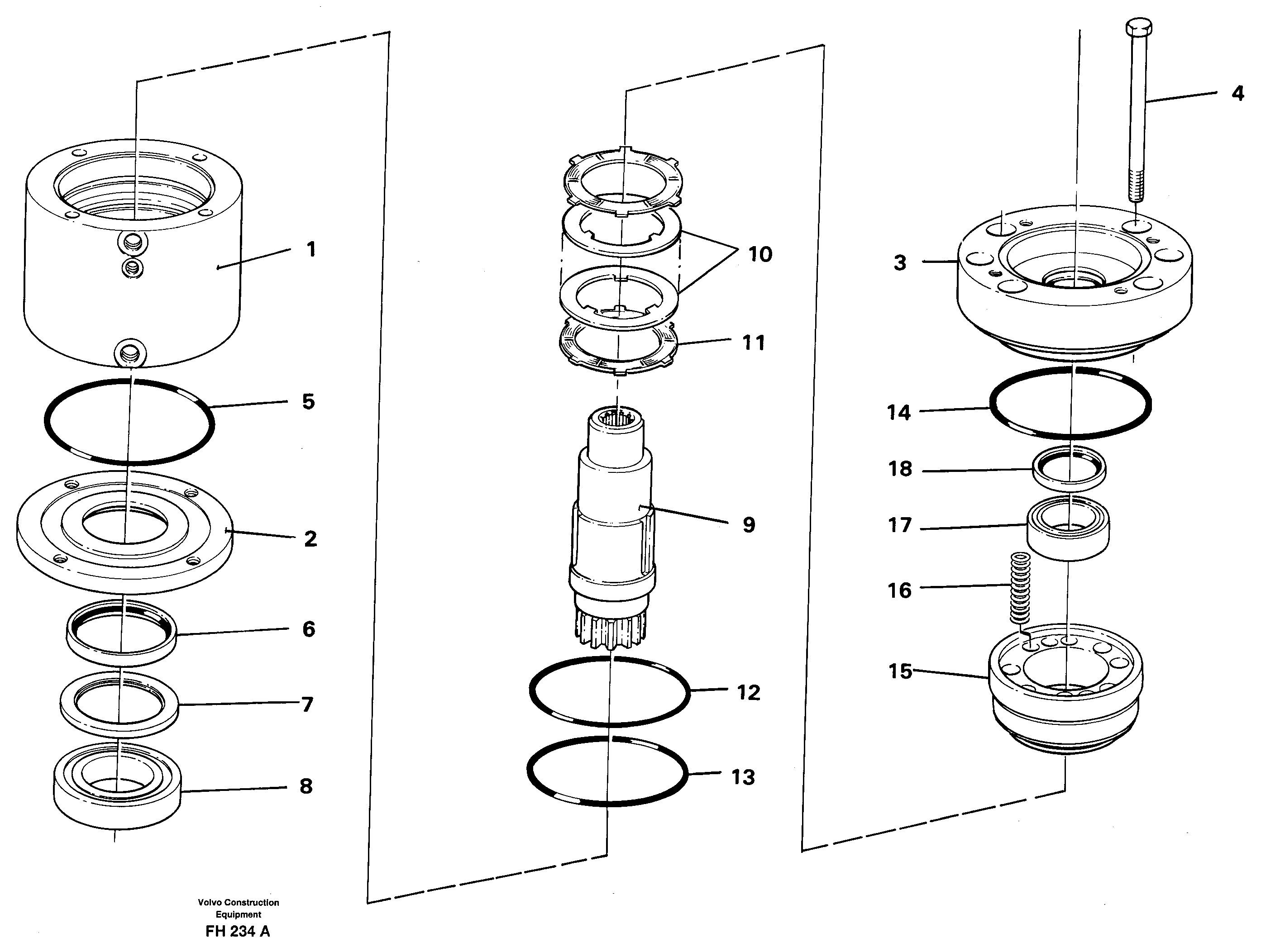 Slewing brake — volvo parts diagram