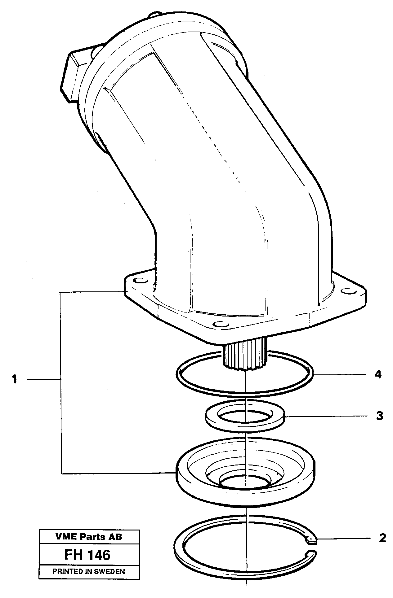 Hydraulic motor, slew gear box — volvo parts diagram