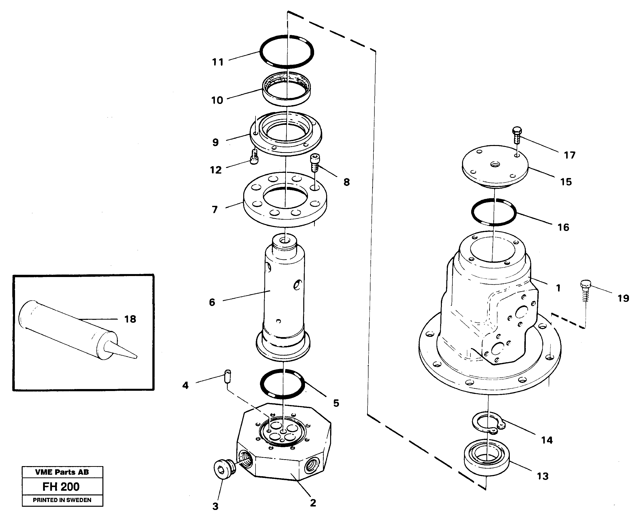 Turning joint — volvo parts diagram