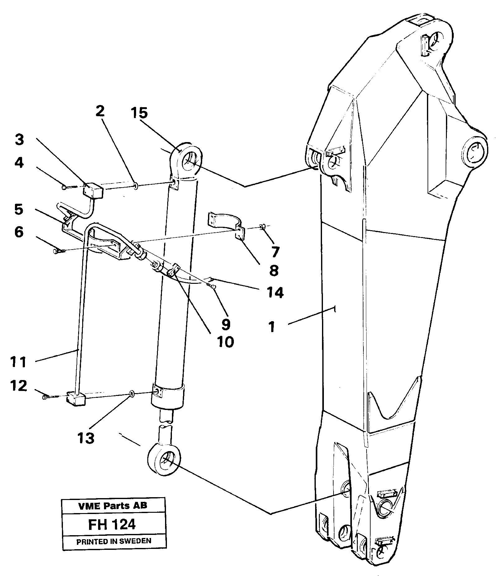 Dipper arm hydraulic  2.50M, 3.20M — volvo parts diagram