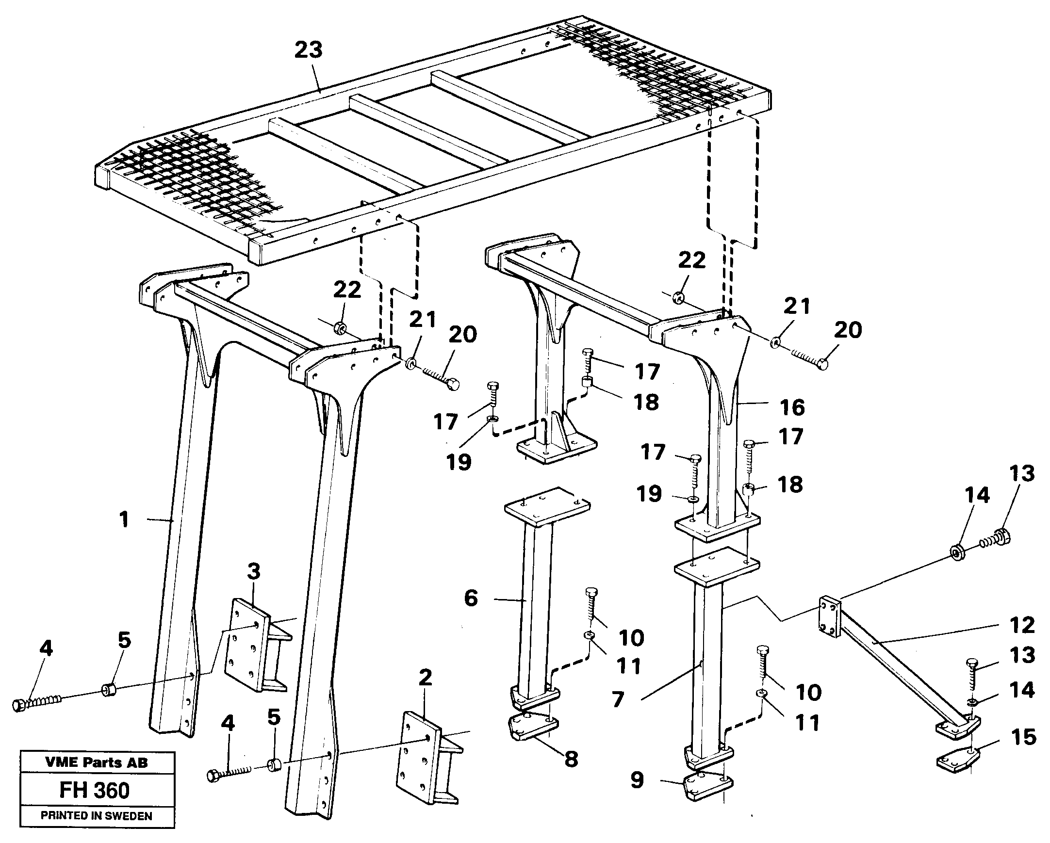 Protection over drivers cab  14255448 — volvo parts diagram