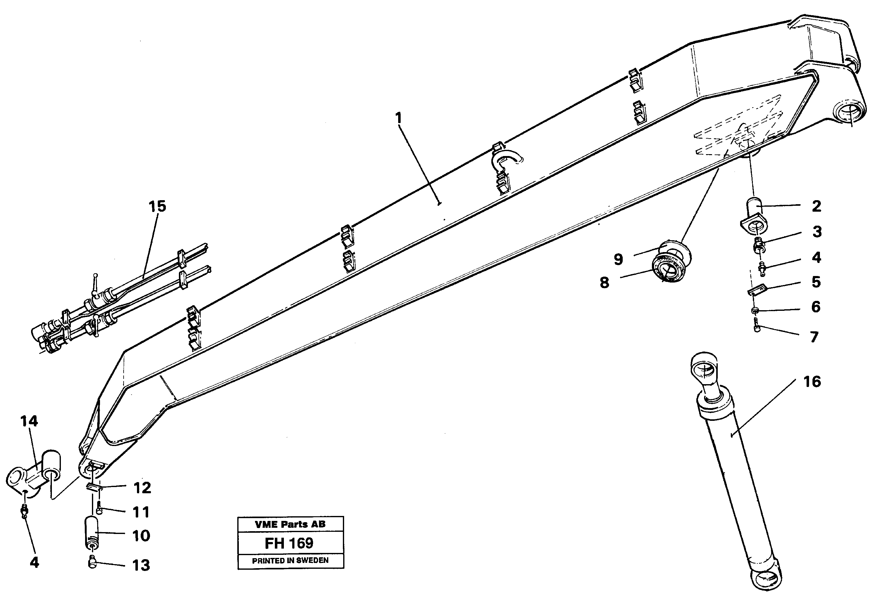 Handling dipper — volvo parts diagram