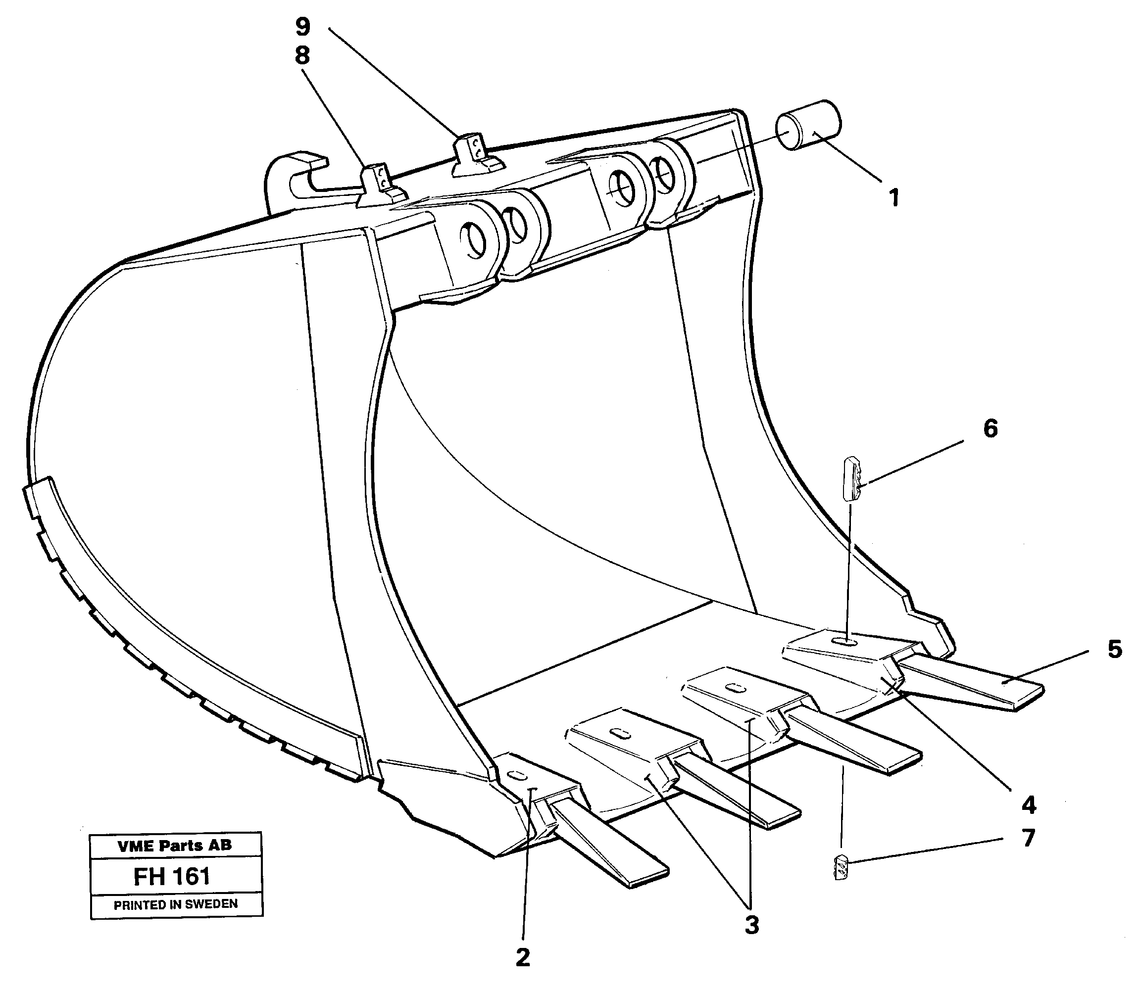 Buckets for Quickfit  14254082 14254084 14254086 14257770 — volvo parts diagram