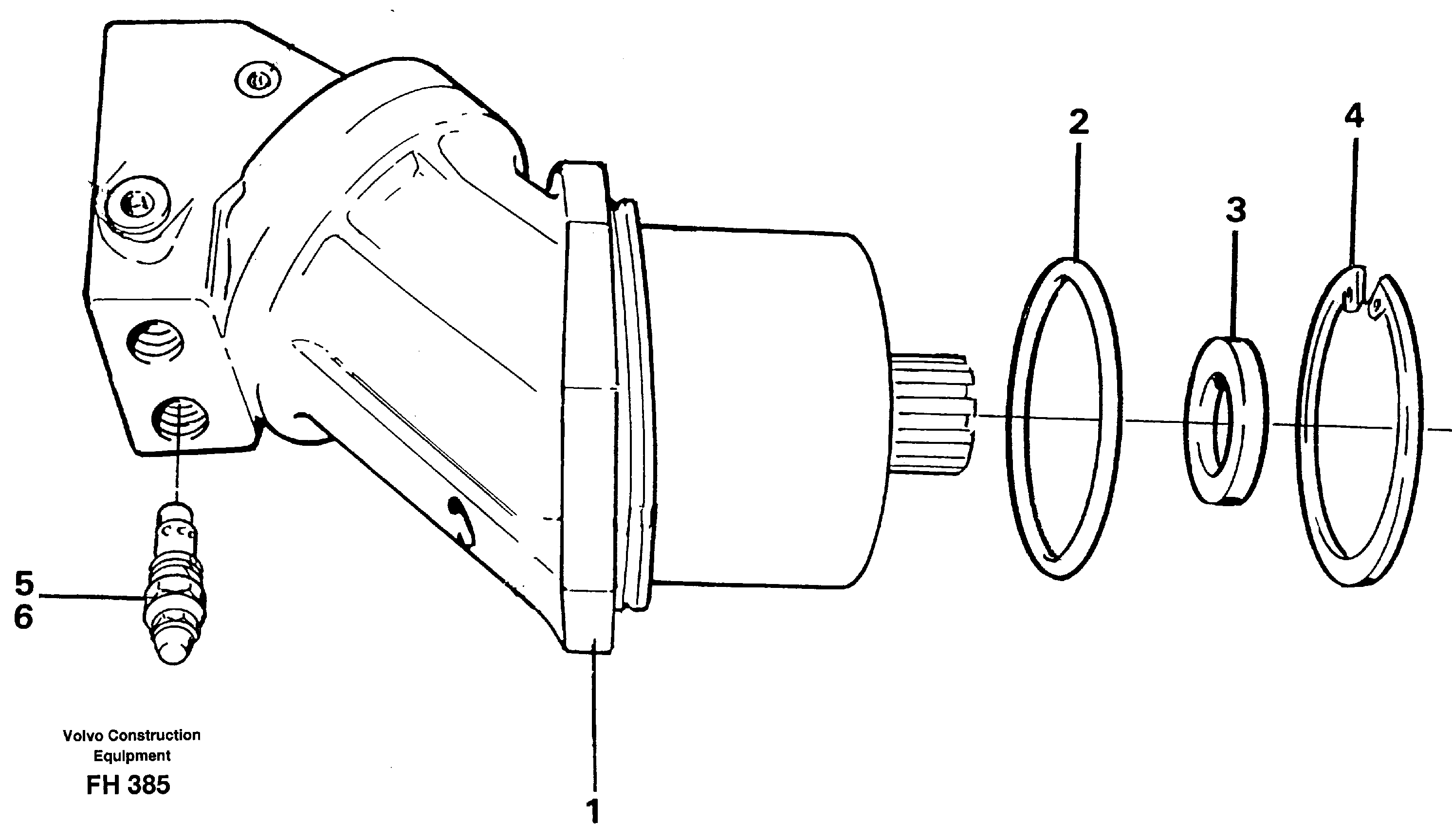 Hydraulic motor, travel — volvo parts diagram