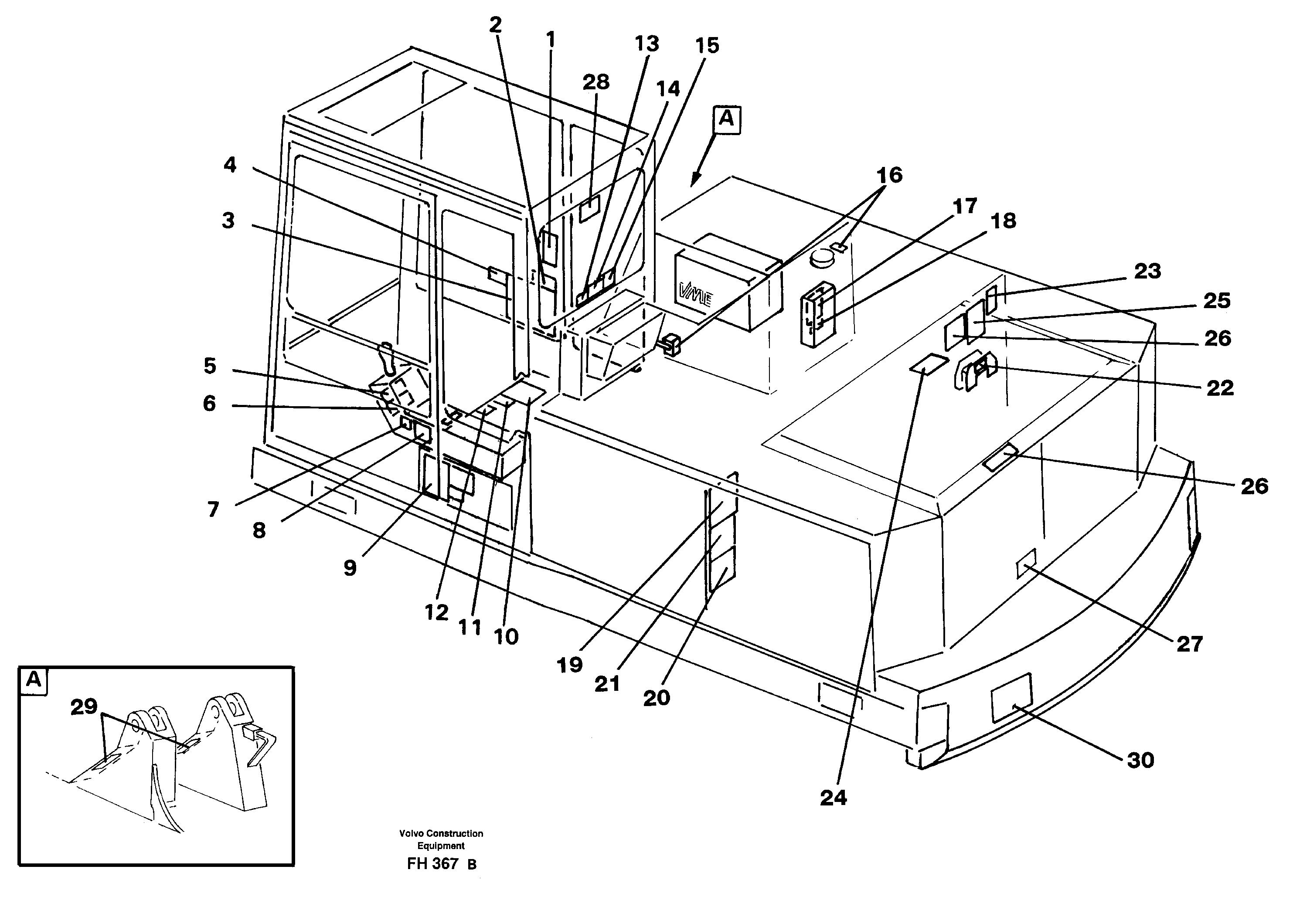 Sign plates and decals  SER NO  4371 - 4900 — volvo parts diagram