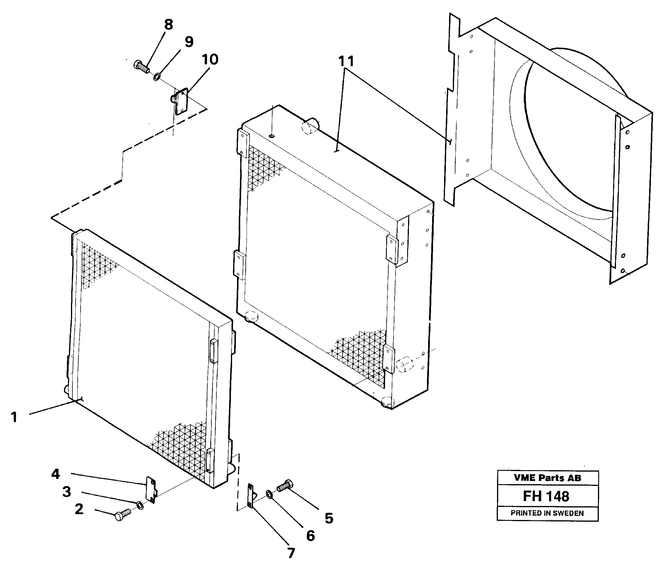 Hydraulic oil cooler — volvo parts diagram