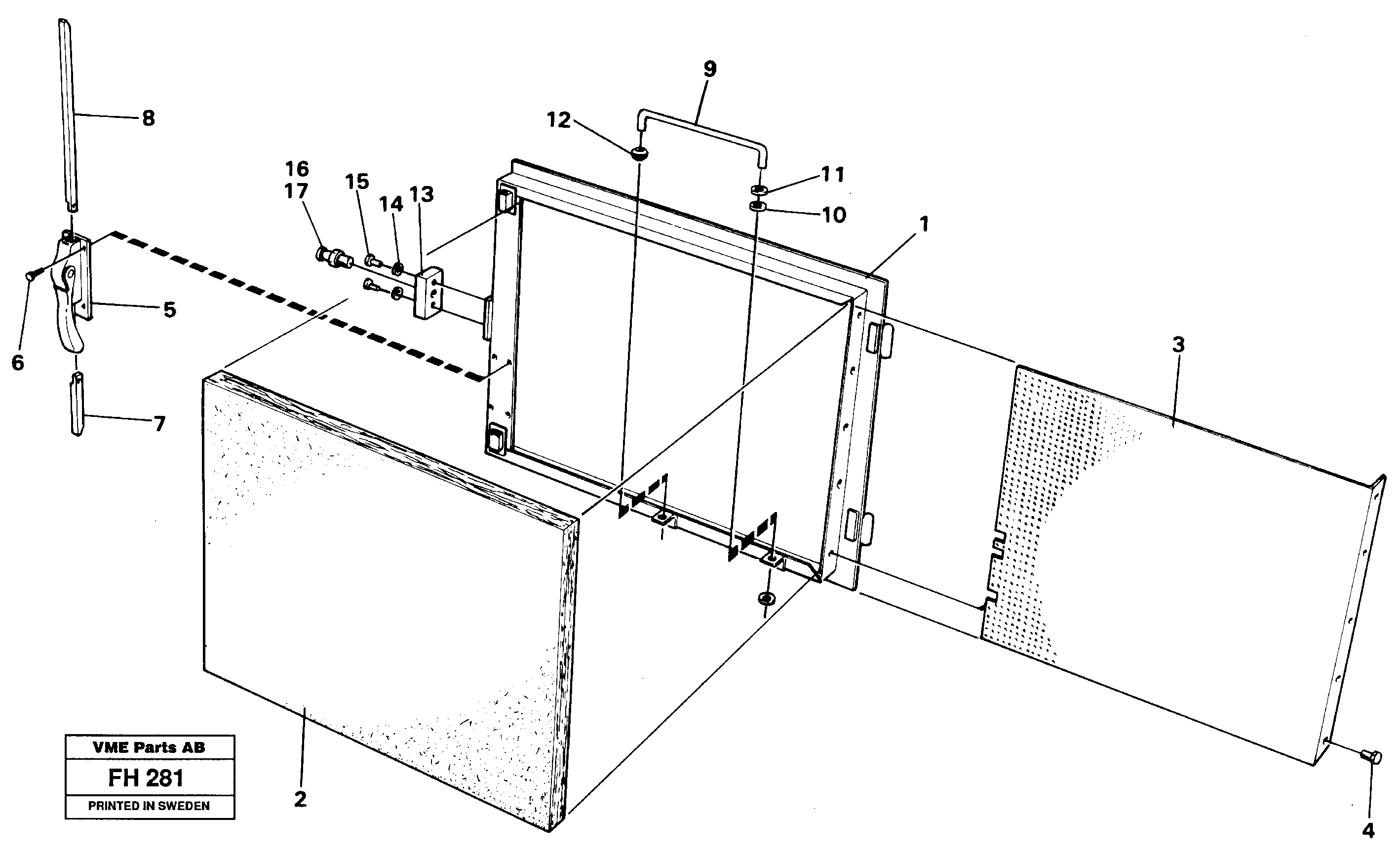 Door, rear Lh — volvo parts diagram