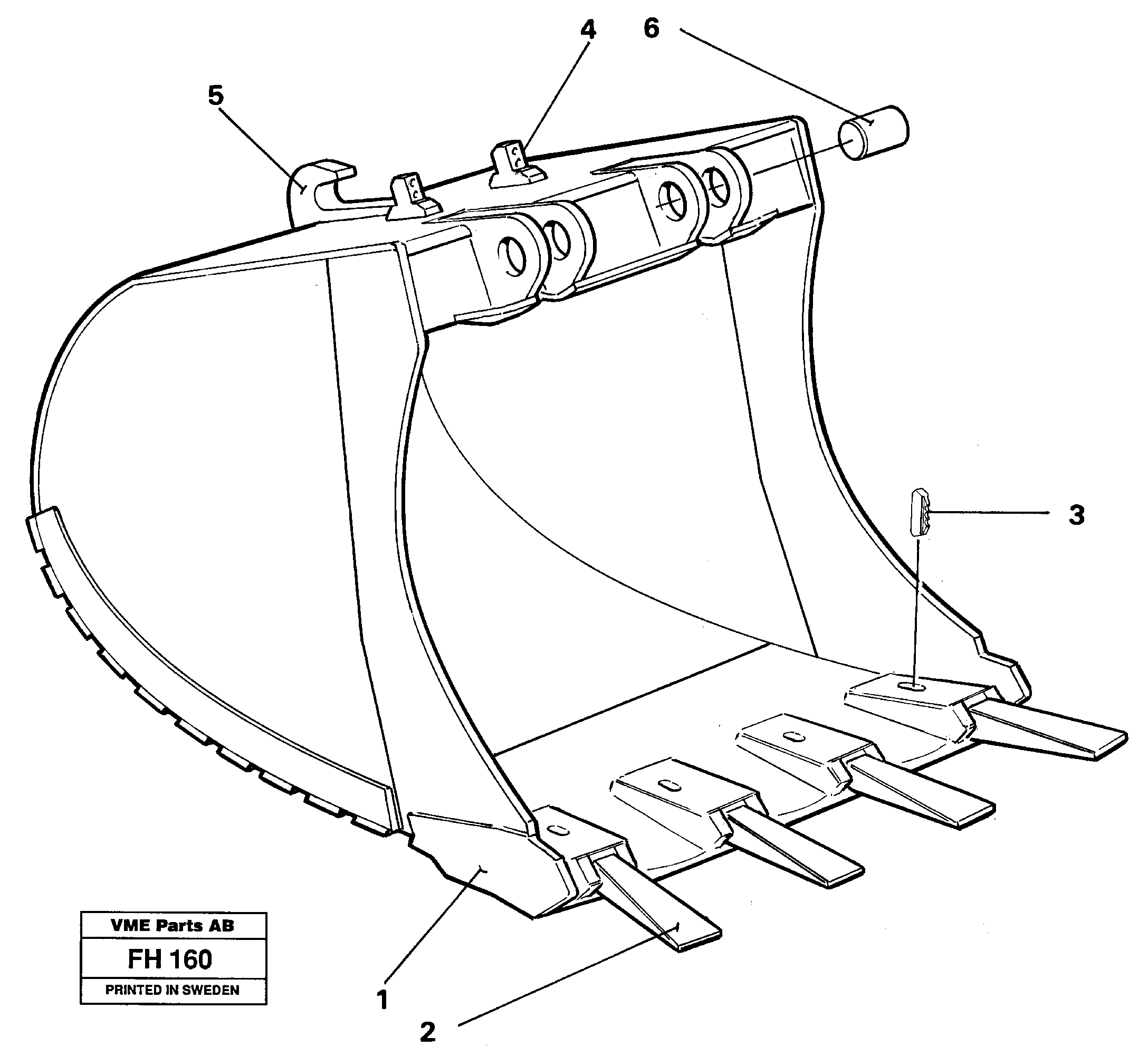 Buckets for Quickfit  14254080 14254081 14254083 14254085 — volvo parts diagram